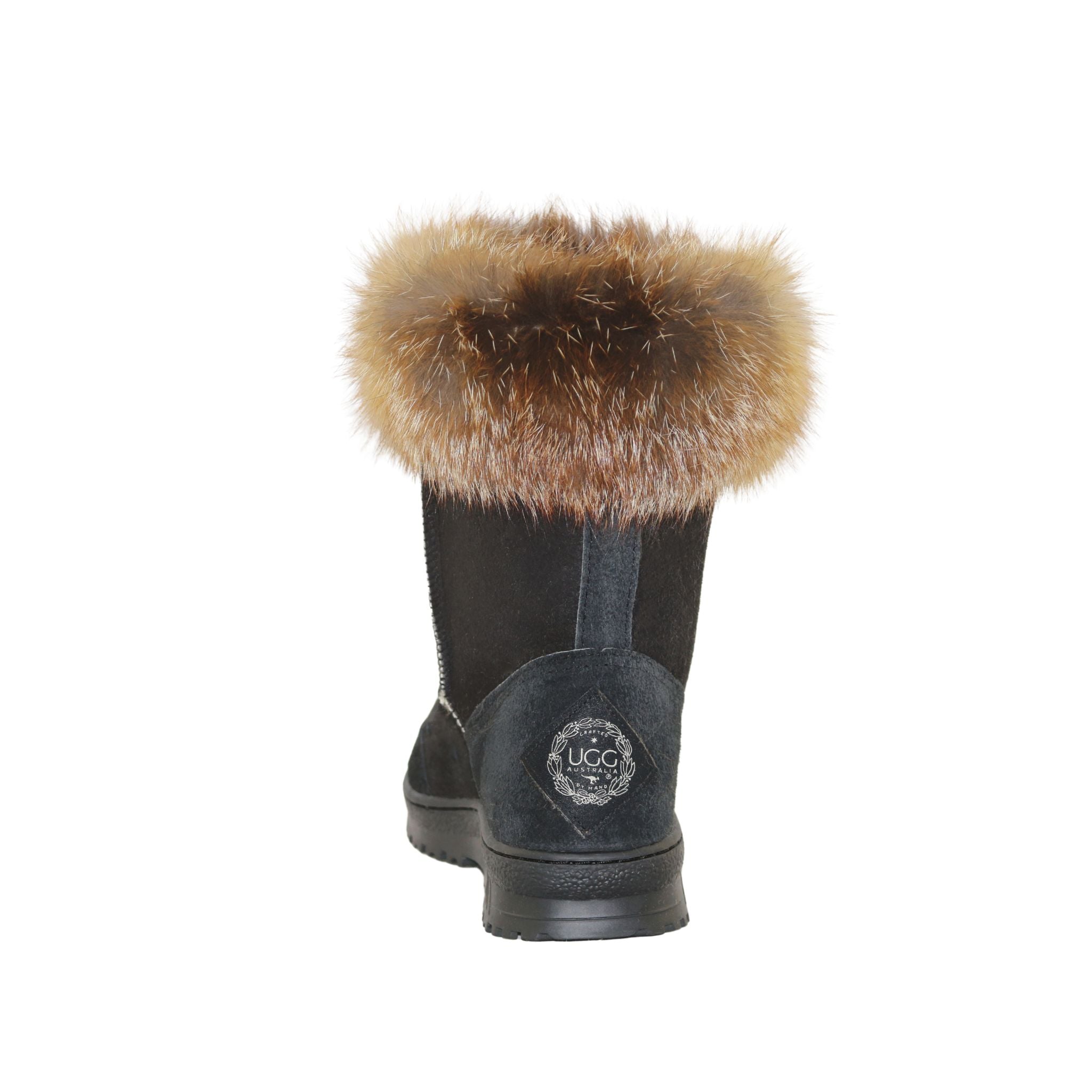 UGG Australia Luxury Bondi Fox Short Black Red Back Womens Australian Made Sheepskin UGG Boot