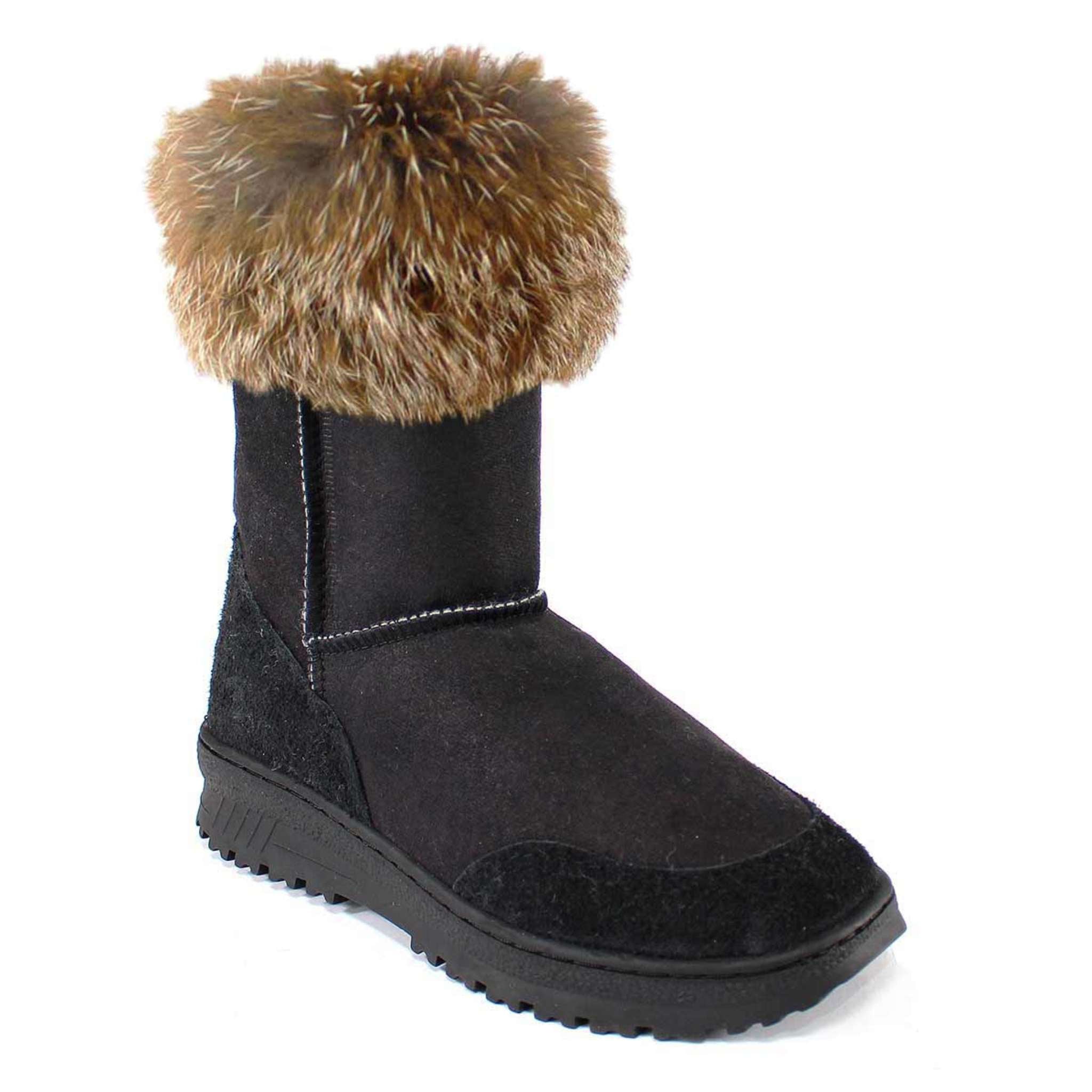 UGG Australia Luxury Bondi Fox Short Black & Red Front Twinface Sheepskin Australian Made UGG Boot