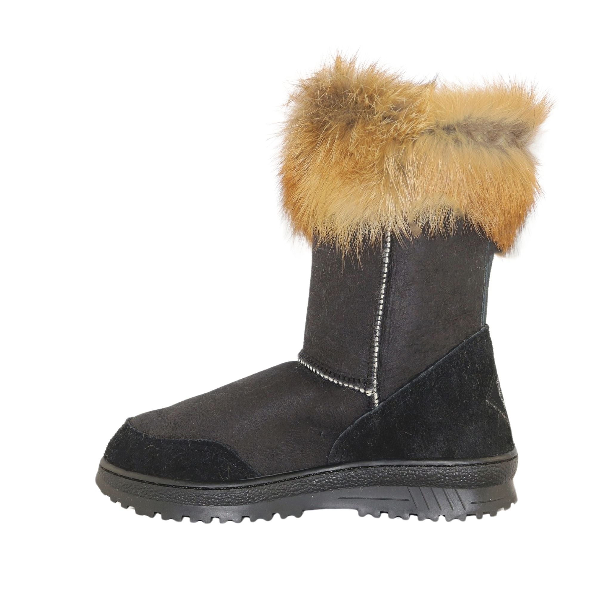 UGG Australia Luxury Bondi Fox Short Black Red Side Inner Womens Australian Made Sheepskin UGG Boot