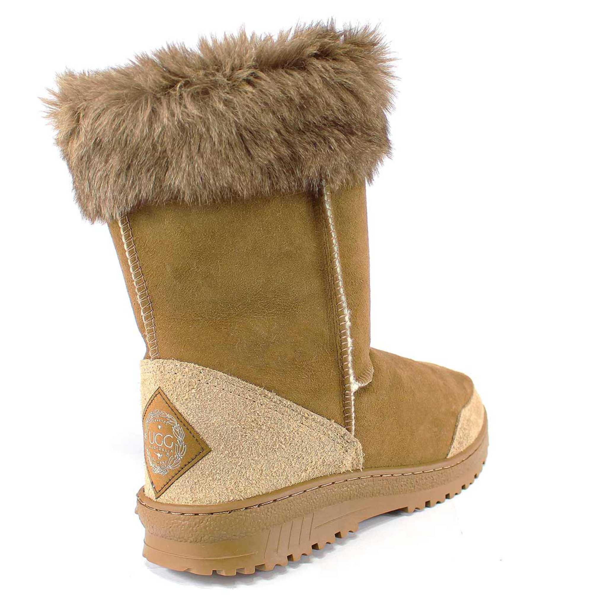UGG Australia Luxury Bondi Lux Short Chestnut Back Twinface Sheepskin Australian Made UGG Boot