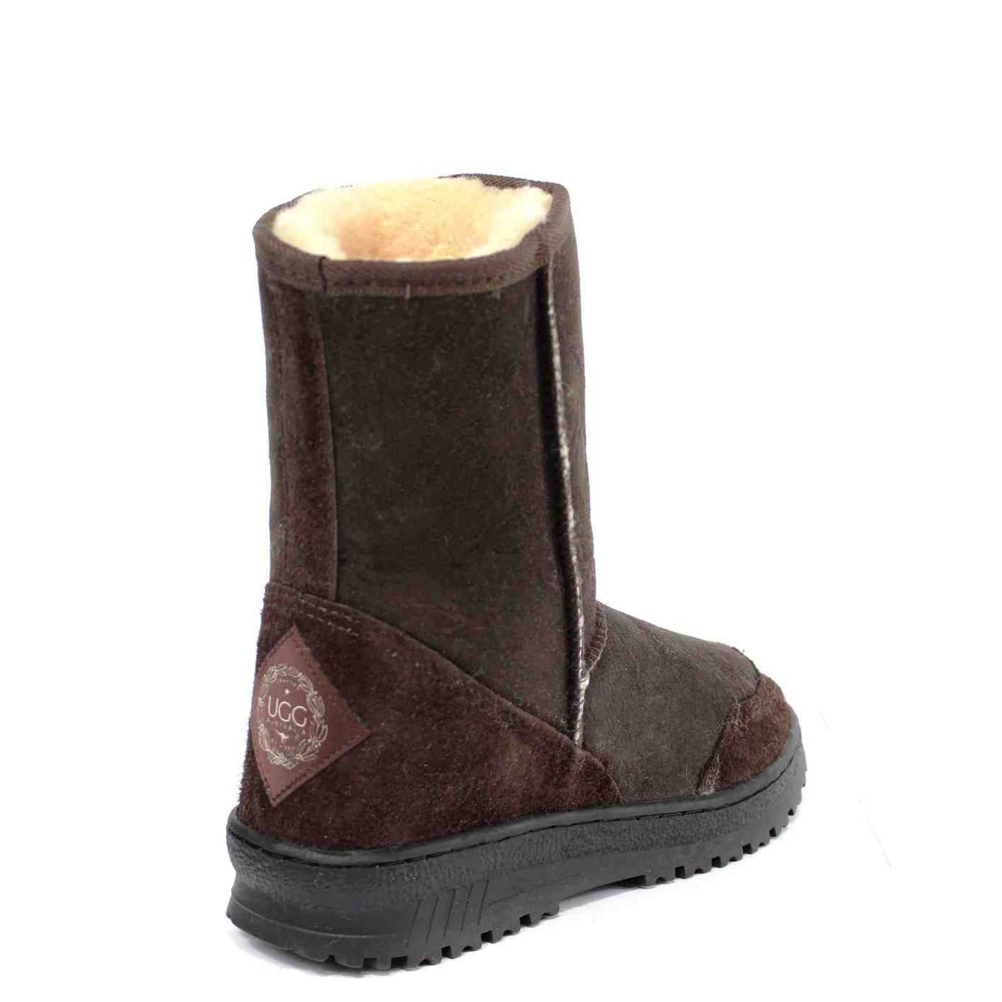 UGG Australia Luxury Bondi Short Chocolate Back Twinface Sheepskin Australian Made UGG Boot