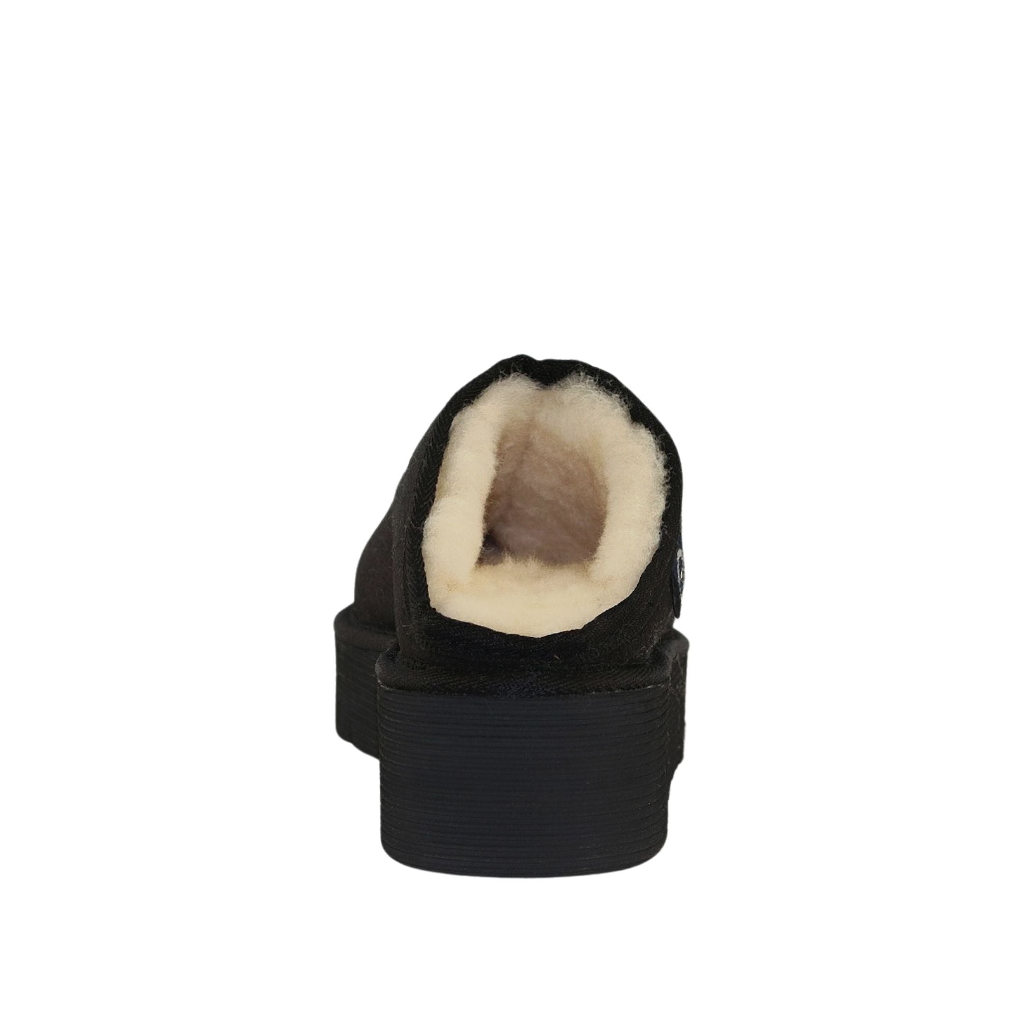 UGG Australia Platform Bobi Black Back Womens Australian Made Sheepskin UGG Slipper