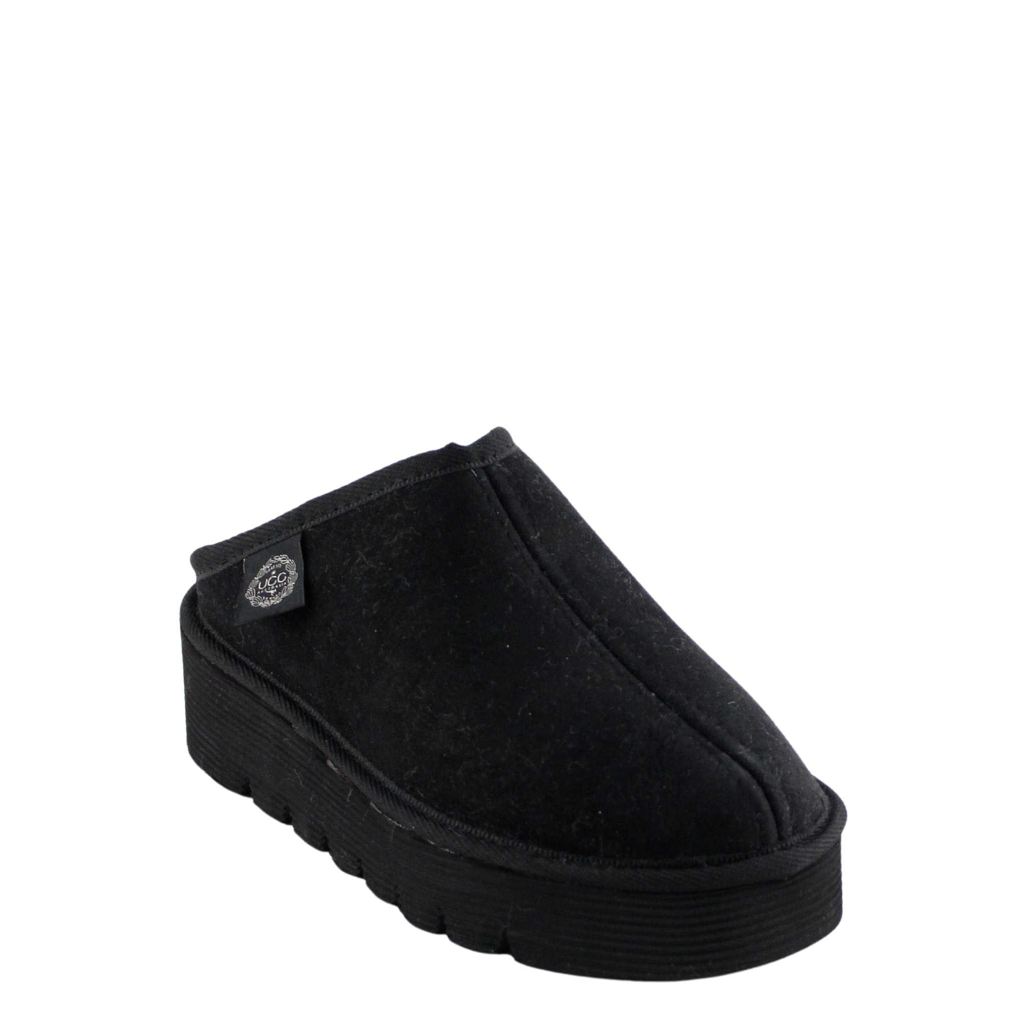 UGG Australia Platform Bobi Black Front Twinface Sheepskin Australian Made UGG Boot