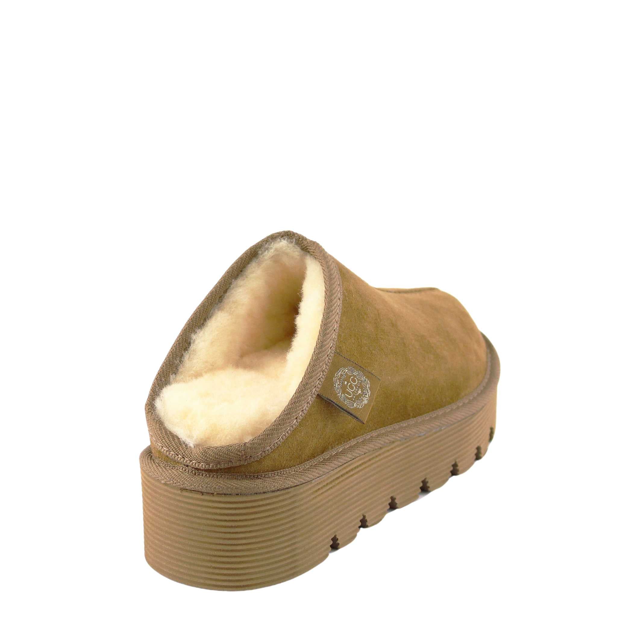 UGG Australia Platform Bobi Chestnut Back Twinface Sheepskin Australian Made UGG Slipper