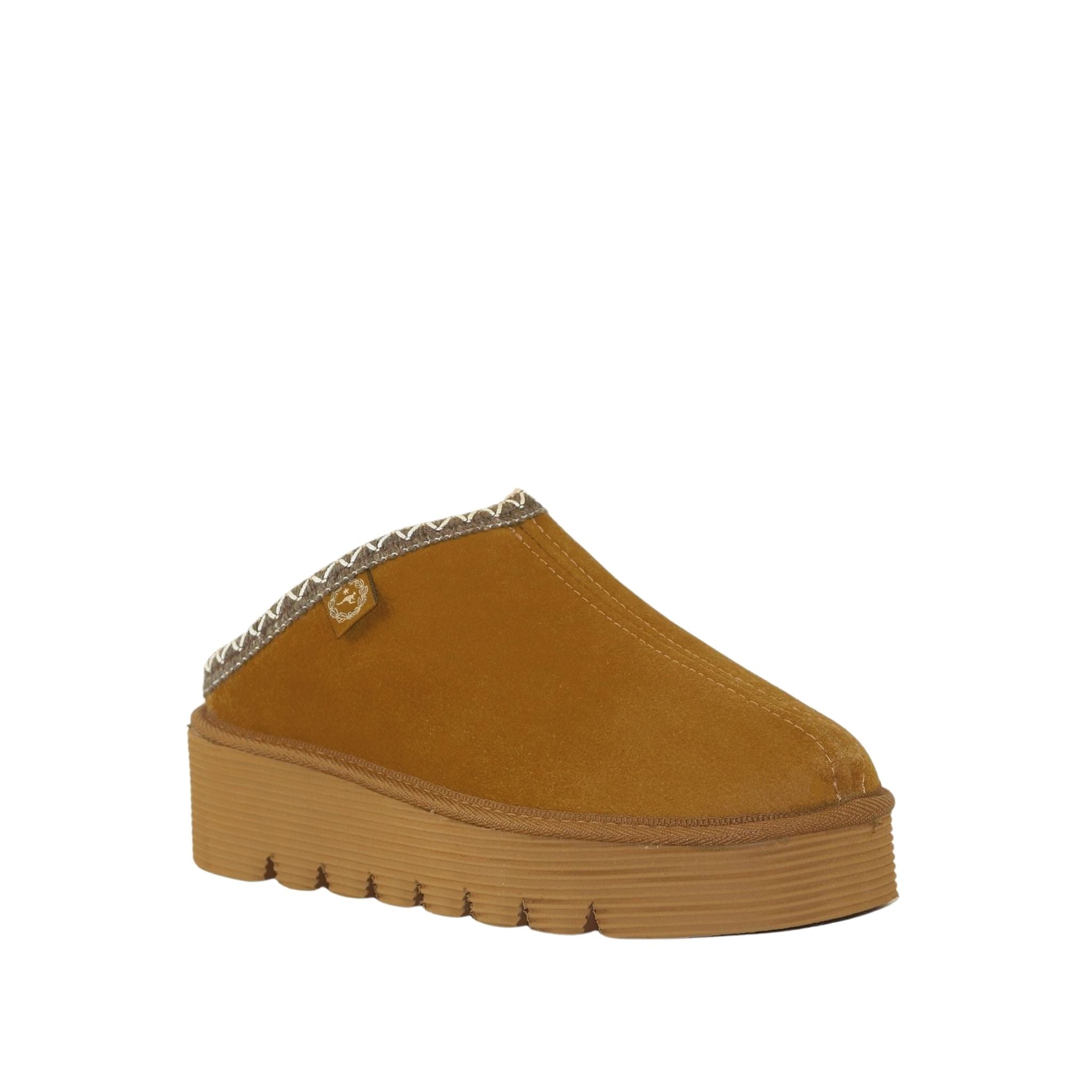 UGG Australia Platform Bobi Tazz Chestnut Chocolate Front 120 Womens Australian Made Sheepskin UGG Slipper