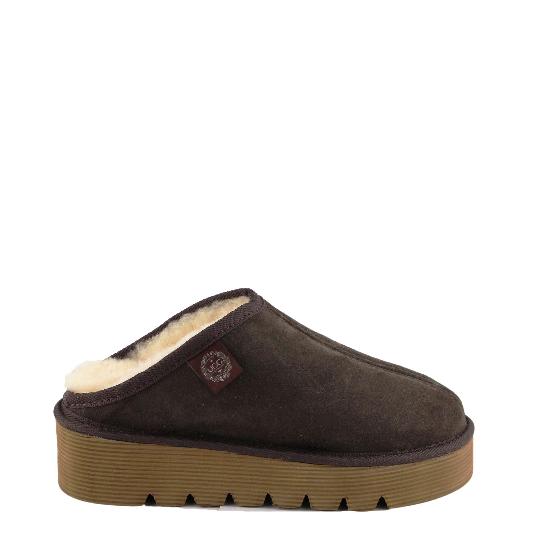 UGG Australia Platform Bobi Chocolate Side Twinface Sheepskin Australian Made UGG Boot