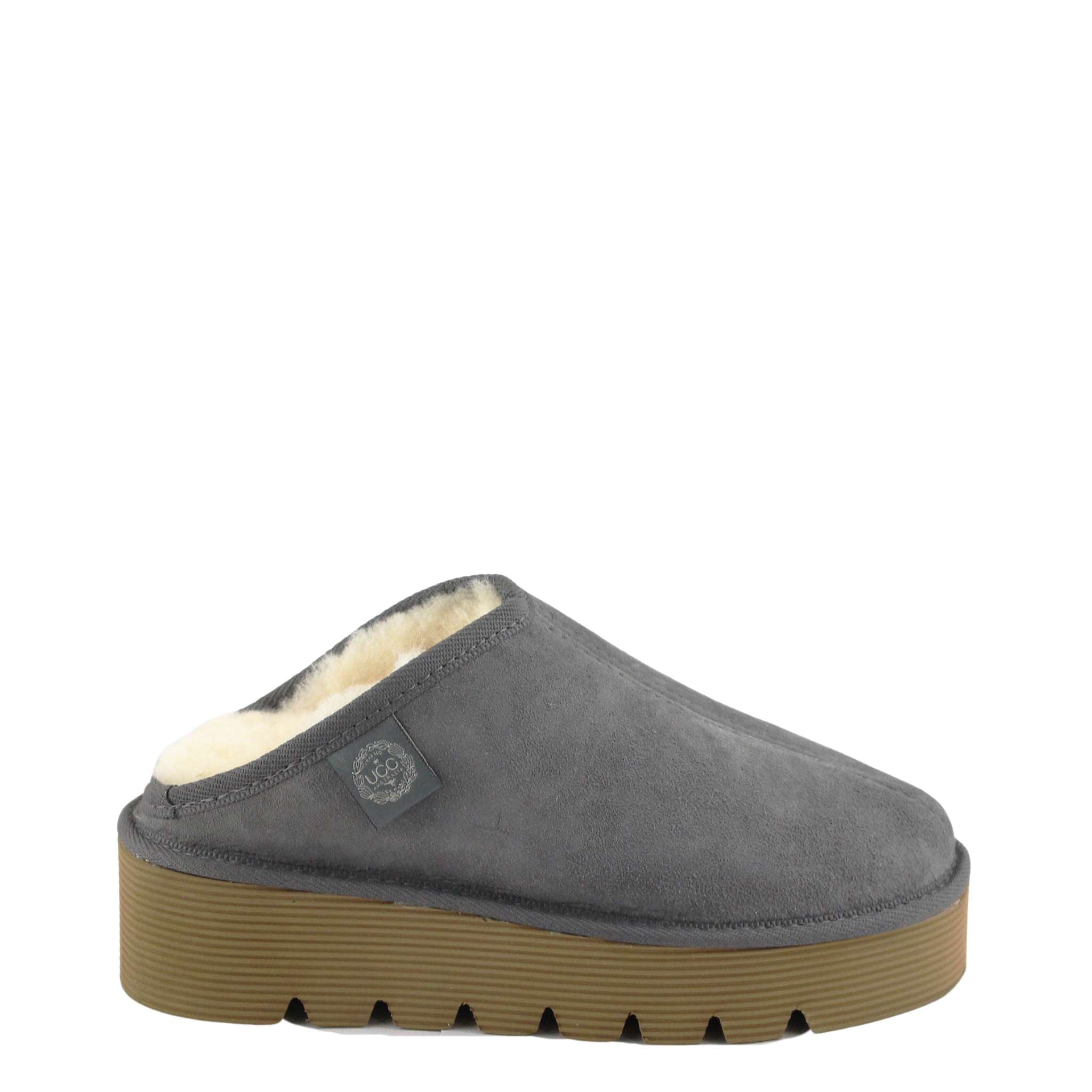 UGG Australia Platform Bobi Grey Side Twinface Sheepskin Australian Made UGG Boot