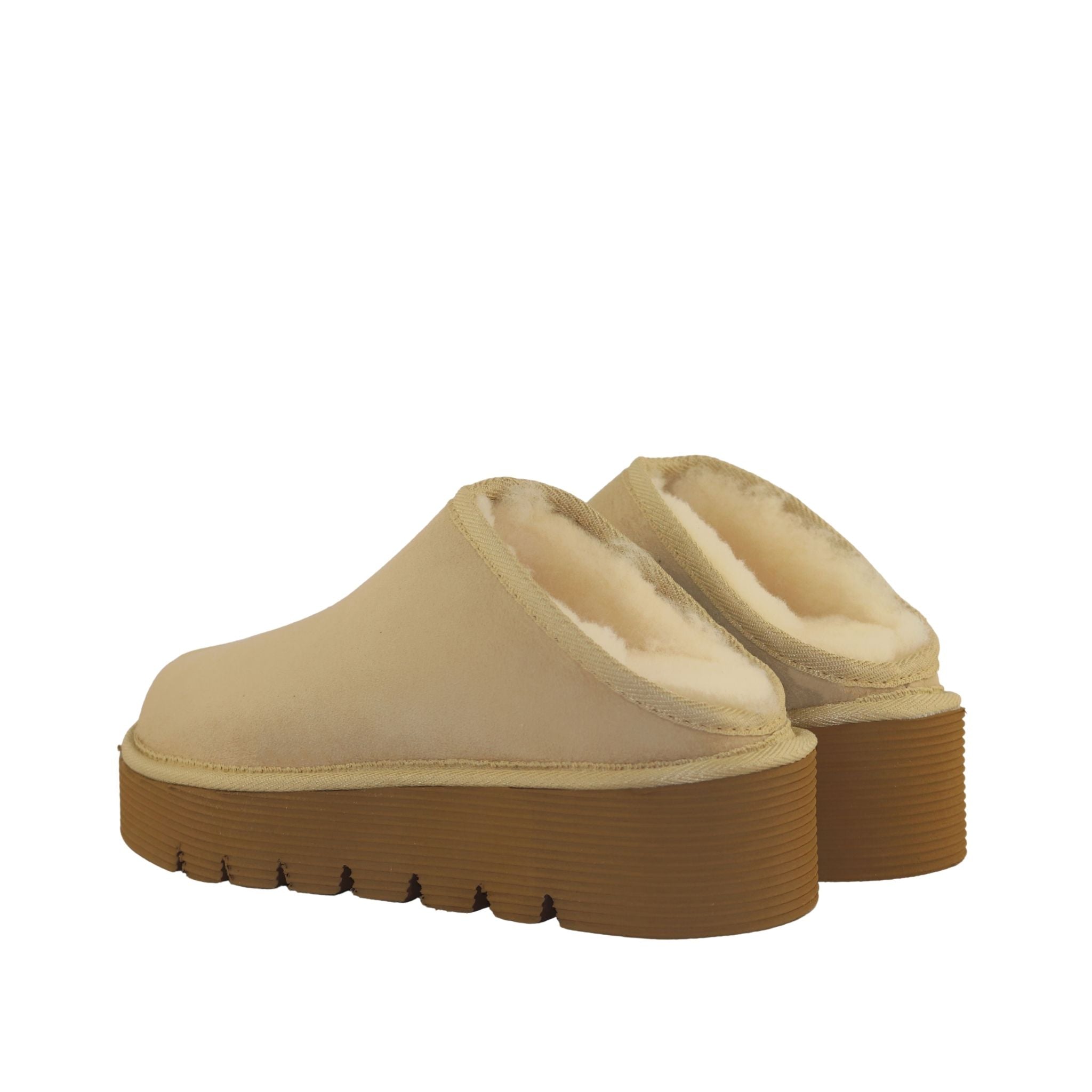 UGG Australia Platform Bobi Sand Pairs Back Womens Australian Made Sheepskin UGG Slipper