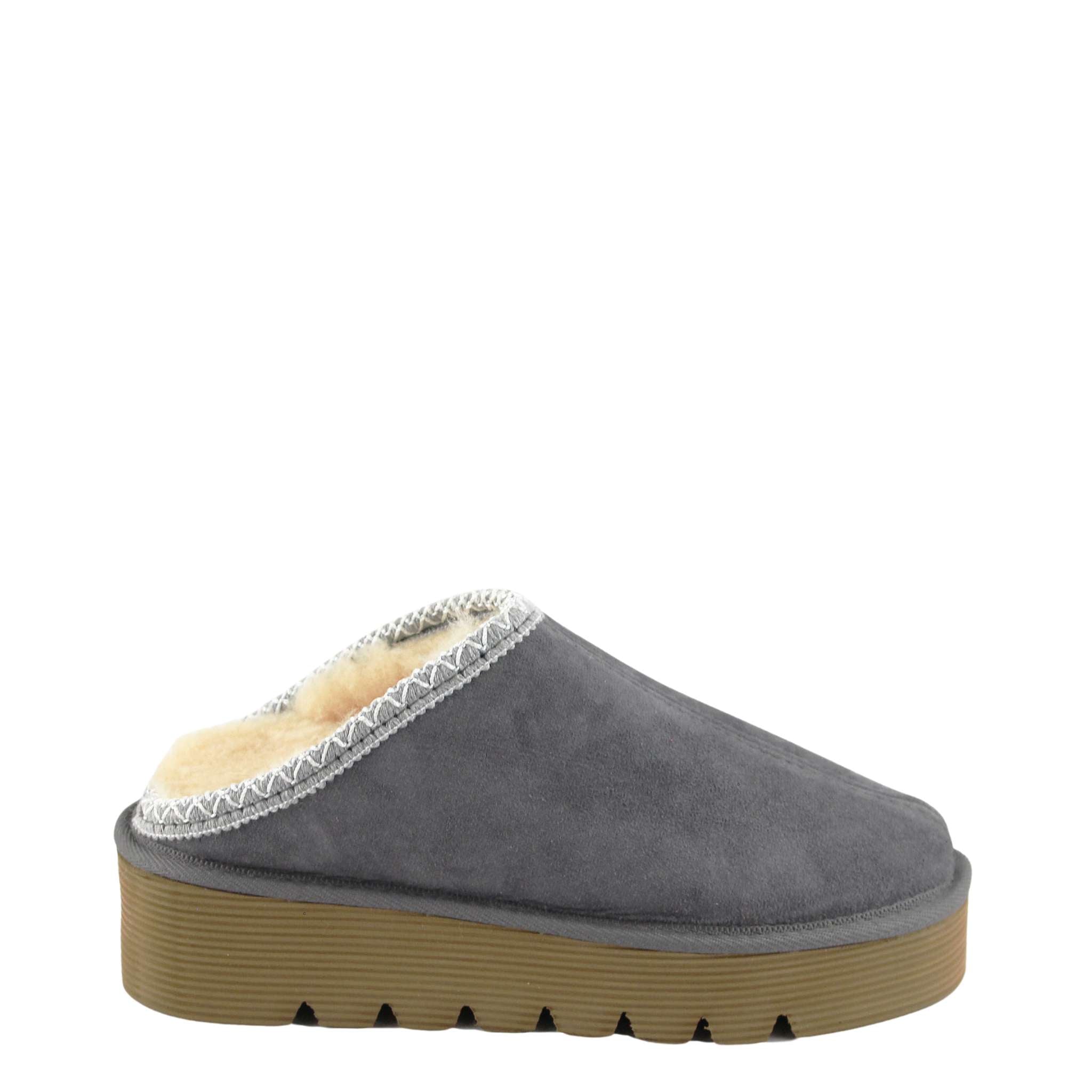 UGG Australia Platform Bobi Tazz Grey Grey Side Twinface Sheepskin Australian Made UGG Boot