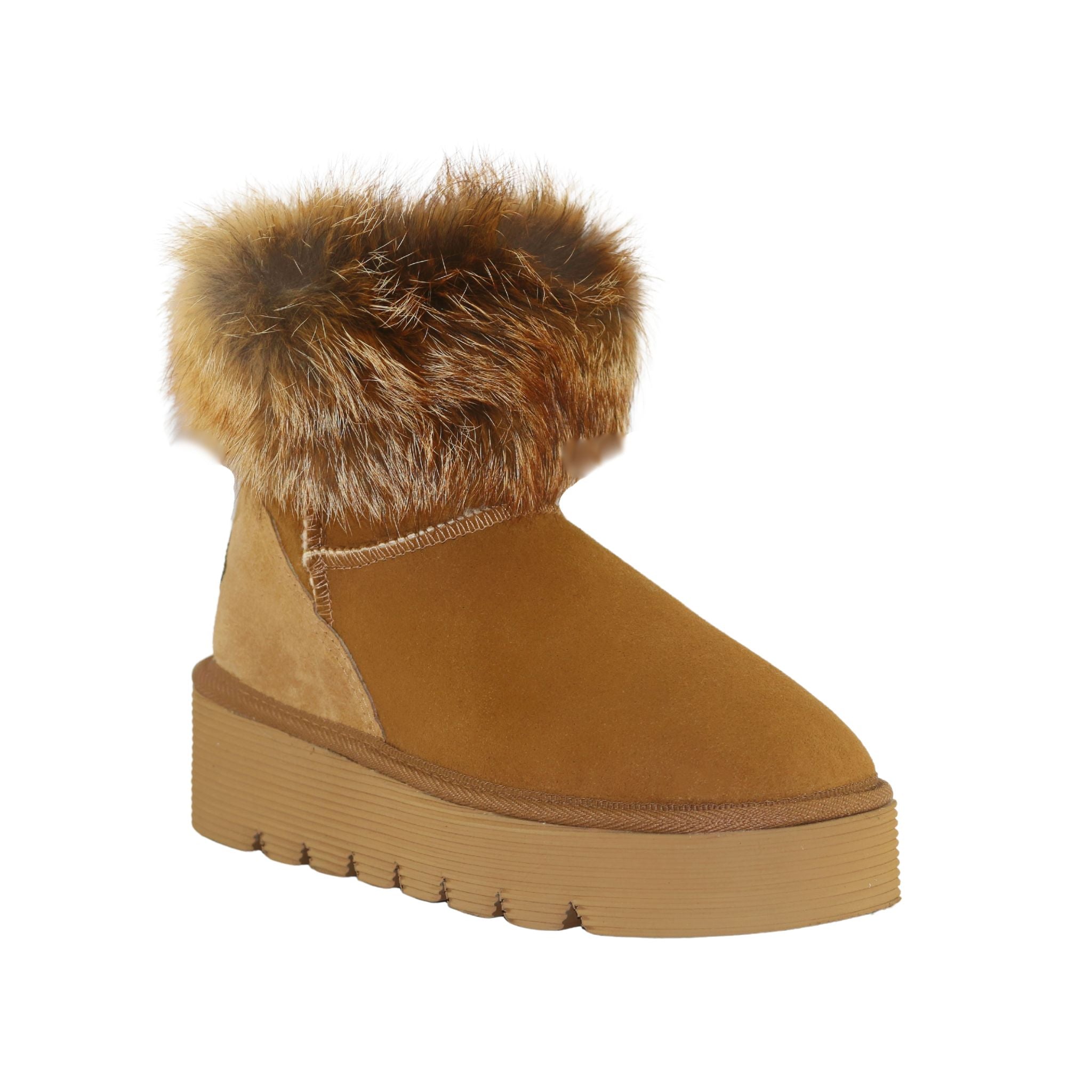 UGG Australia Platform Fox Mini Chestnut Front 120 Womens Australian Made Sheepskin UGG Boot