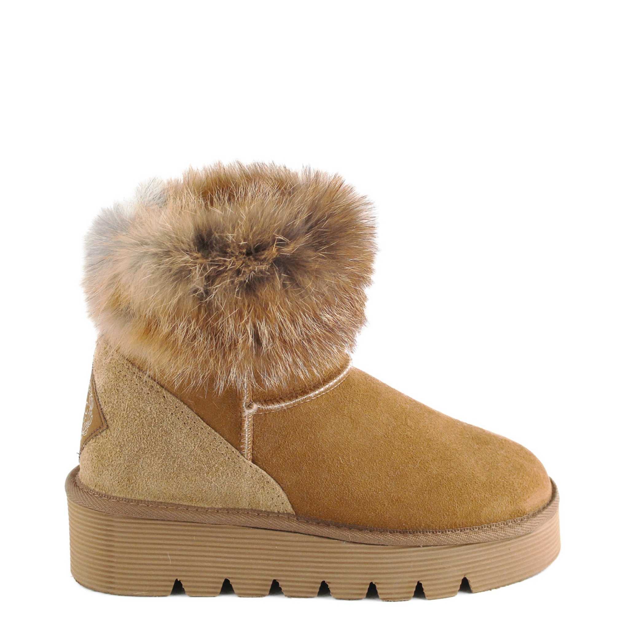 UGG Australia Platform Fox Mini Chestnut Side Twinface Sheepskin Australian Made UGG Boot