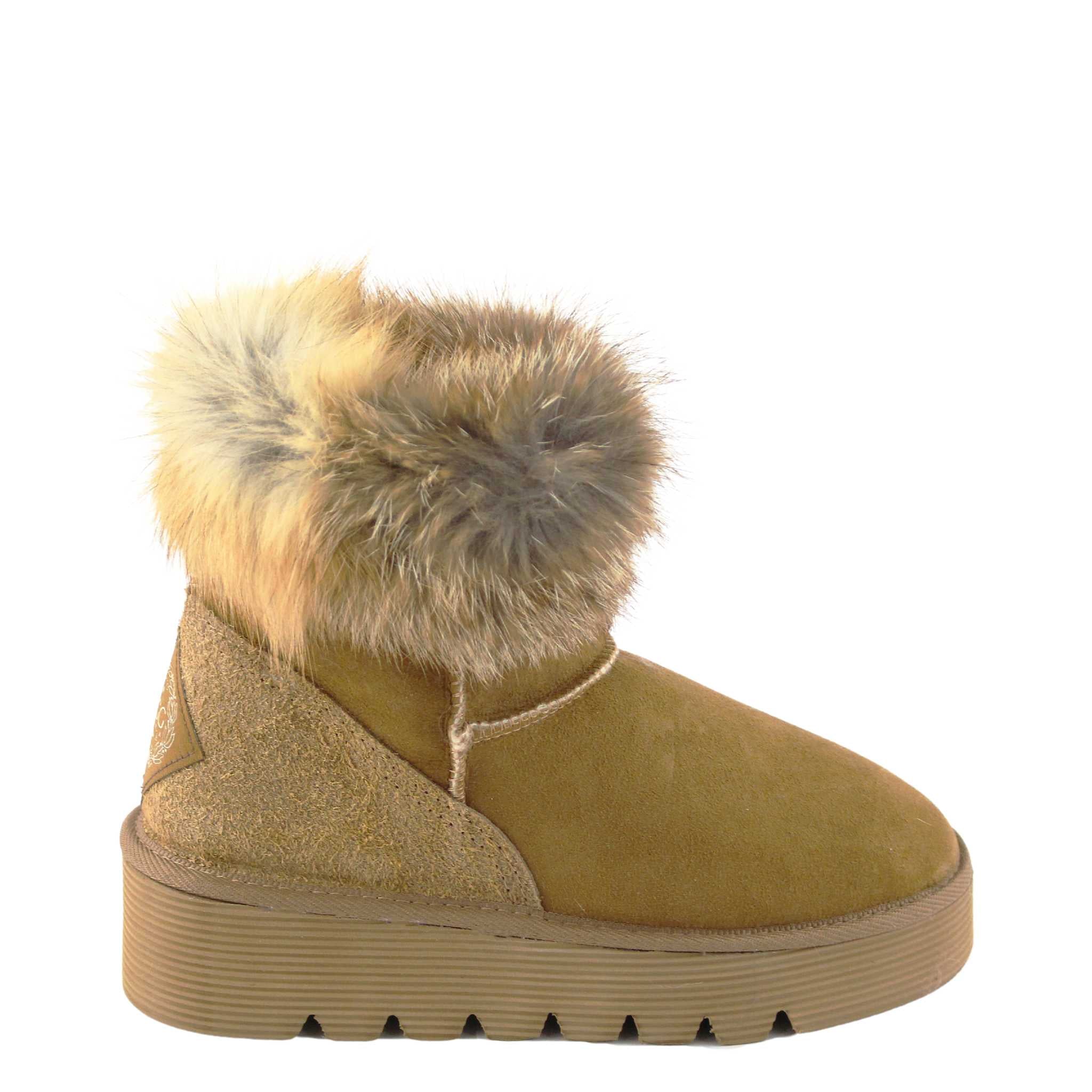 UGG Australia Platform Fox Mini Chestnut Side Twinface Sheepskin Australian Made UGG Boot