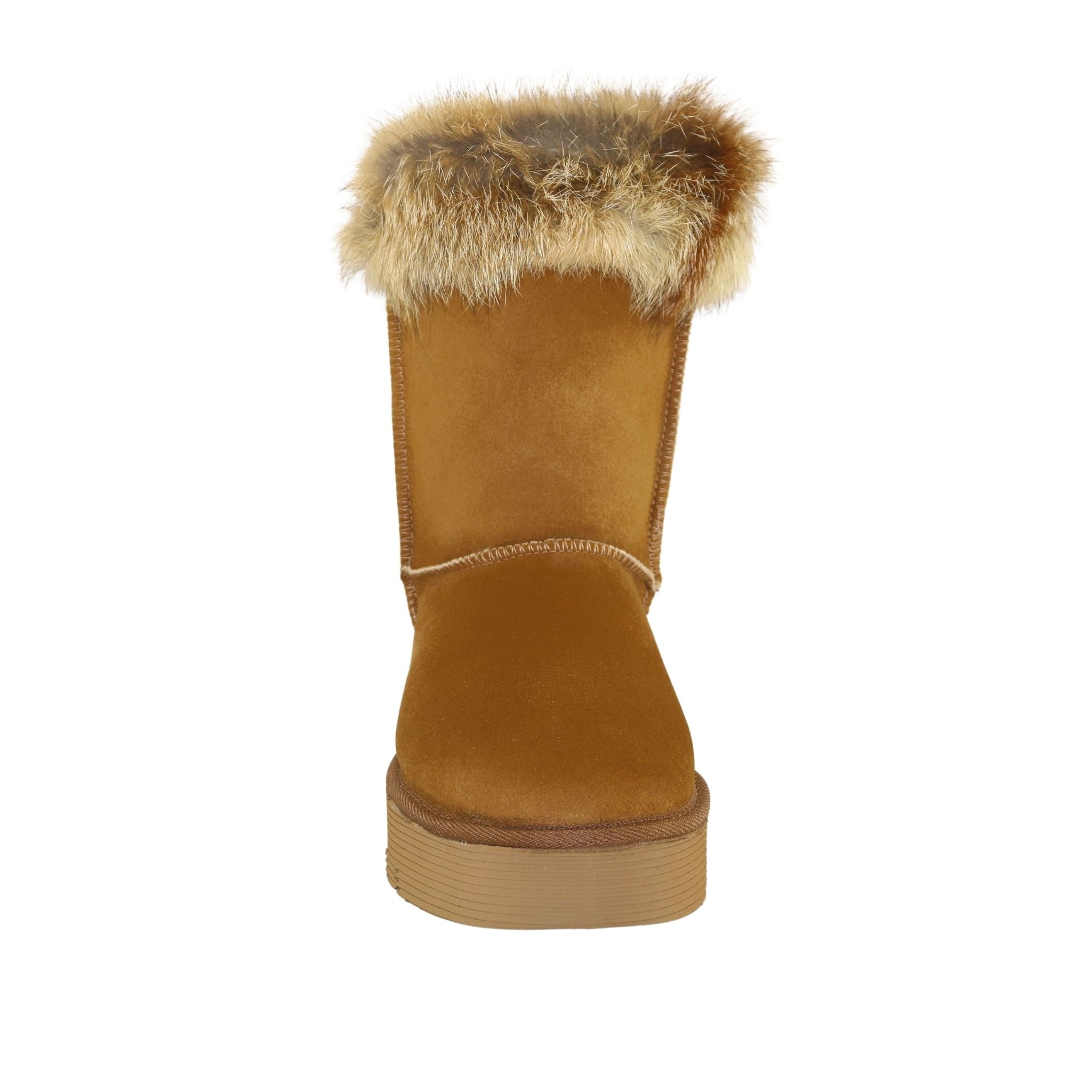 UGG Australia Platform Fox Short Chestnut Front Womens Australian Made Sheepskin UGG Boot