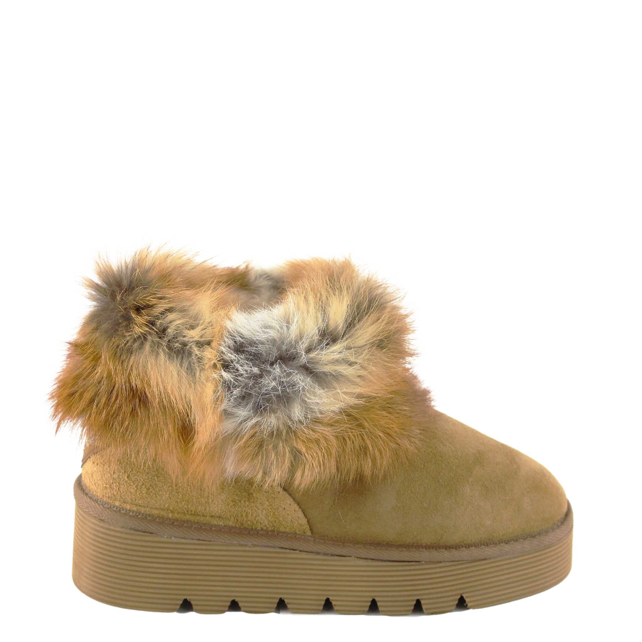 UGG Australia Platform Fox Ultra Chestnut Side Twinface Sheepskin Australian Made UGG Boot