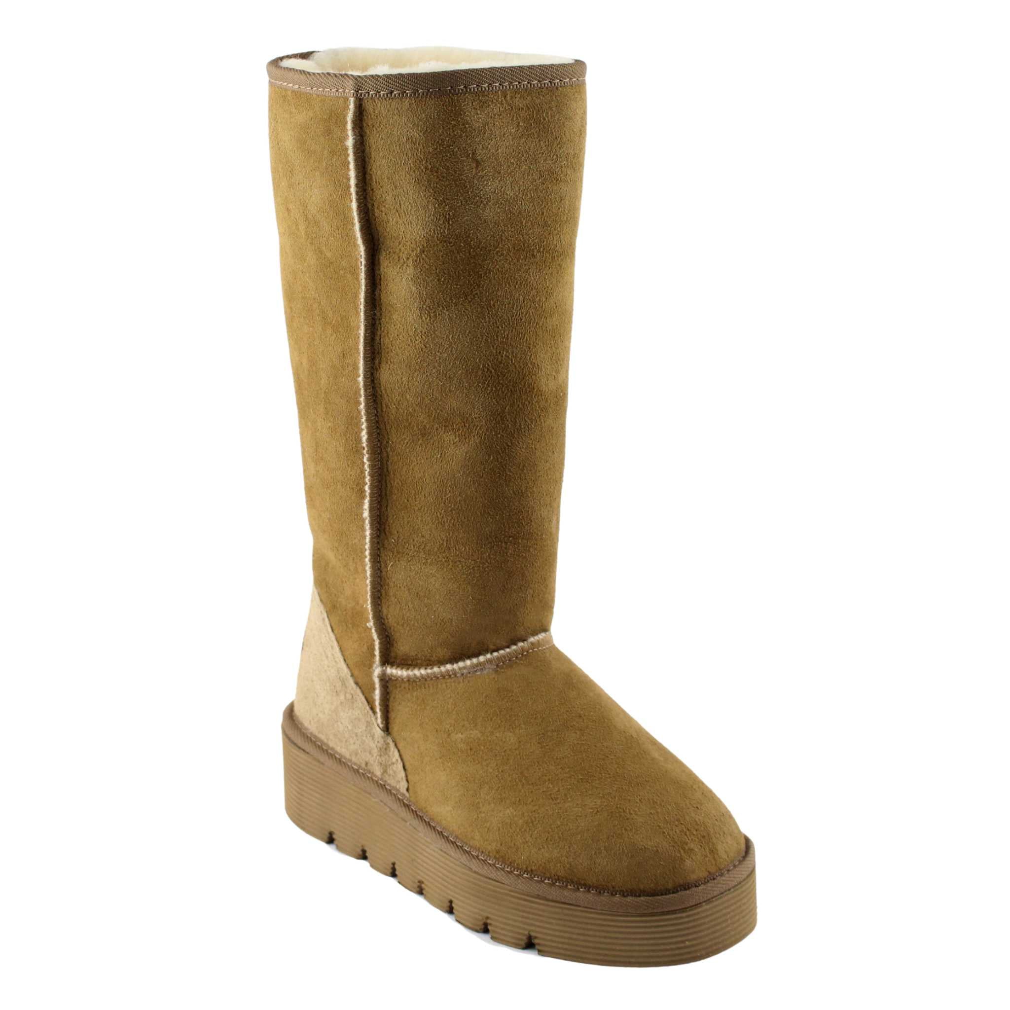 UGG Australia Platform Front Chestnut Side Twinface Sheepskin Australian Made UGG Boot