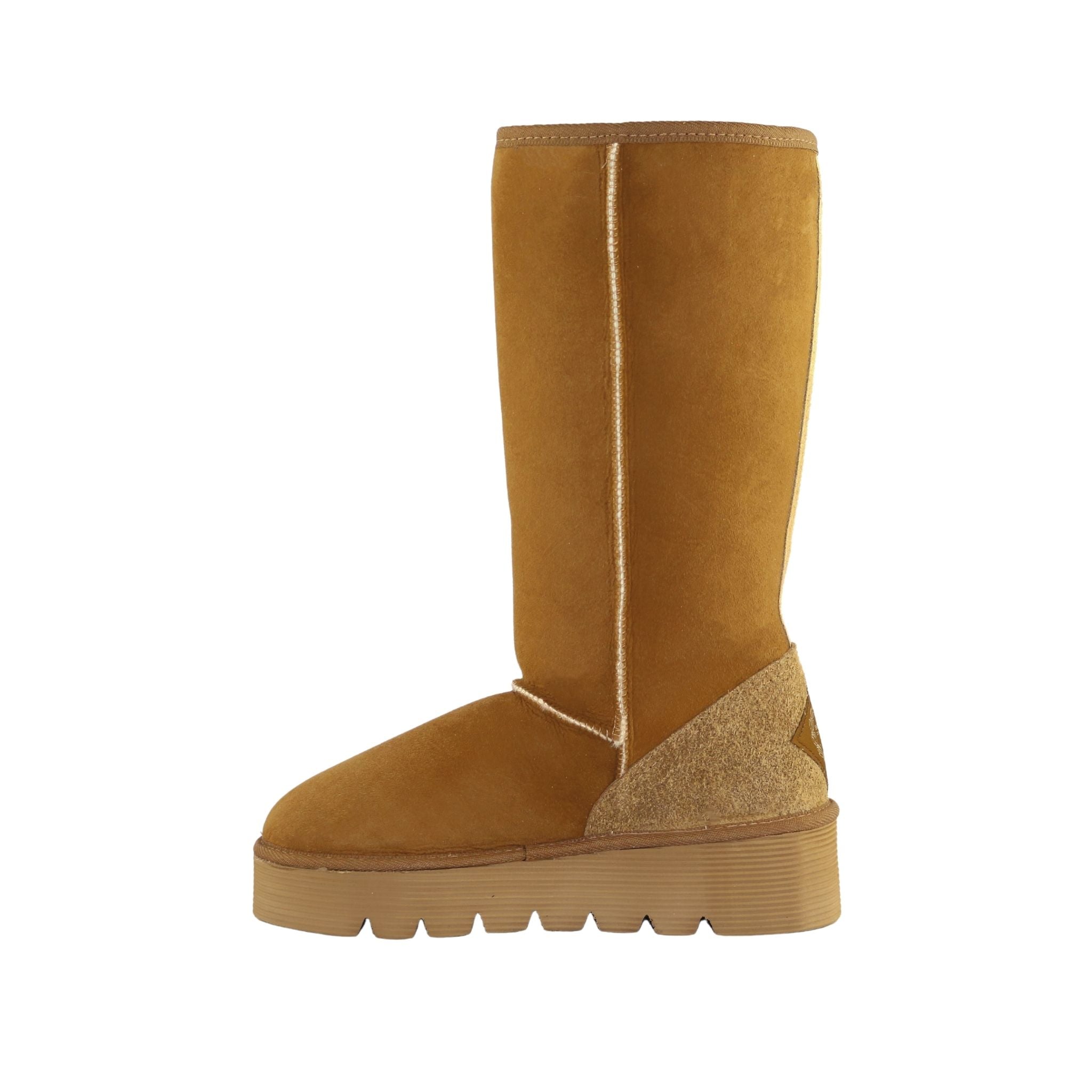 UGG Australia Platform Long Chestnut Side Inner Womens Australian Made Sheepskin UGG Boot