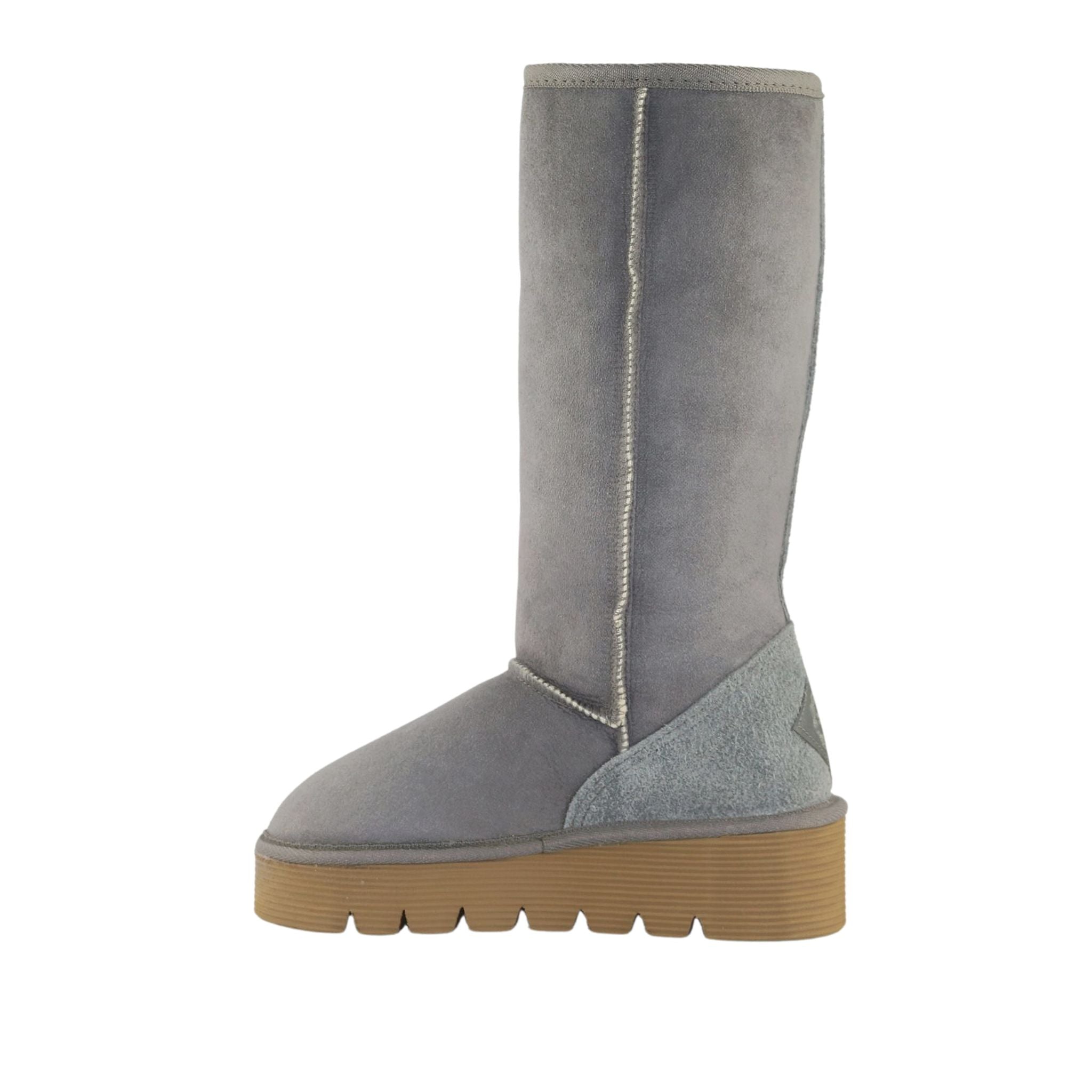UGG Australia Platform Long Grey Side Inner Womens Australian Made Sheepskin UGG Boot