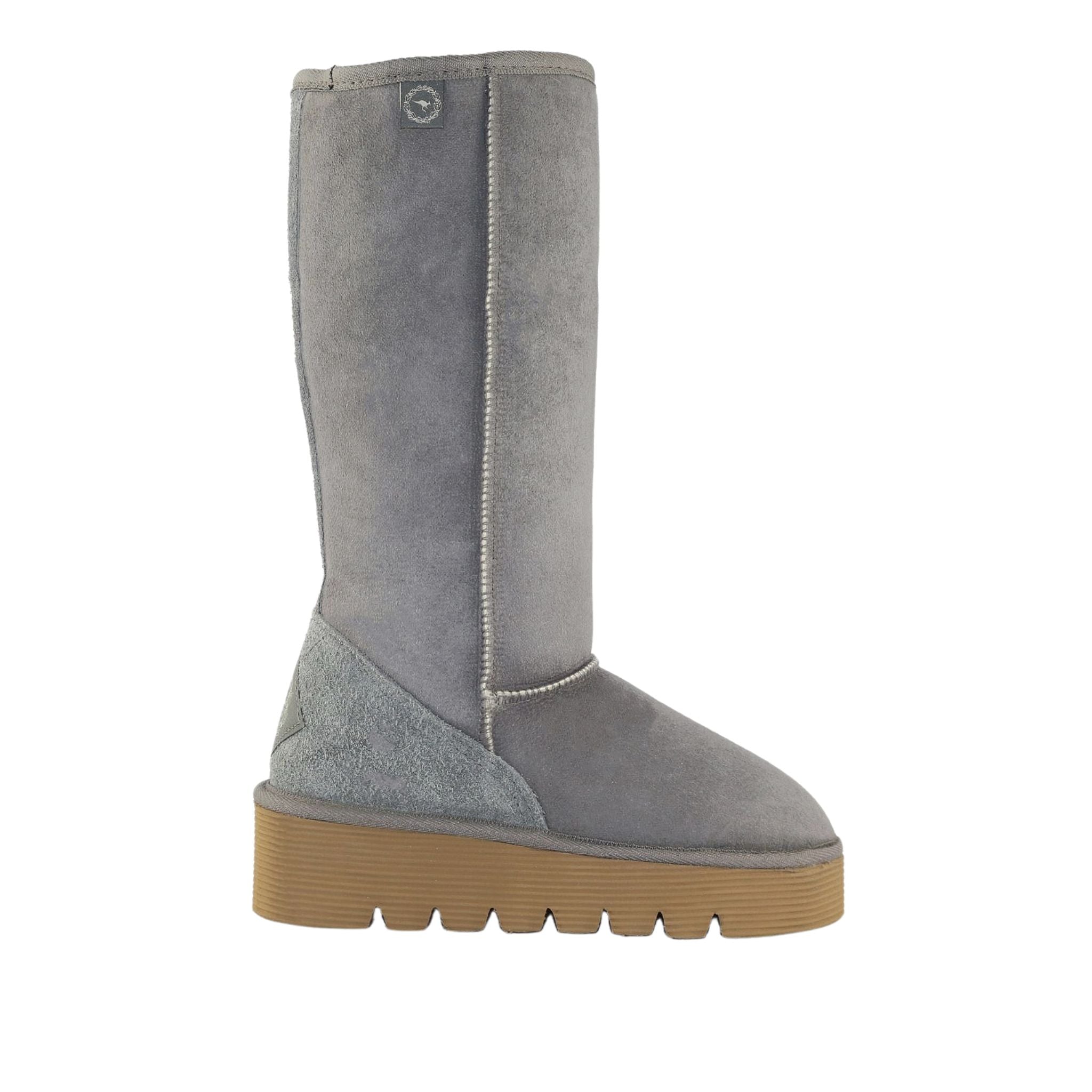 UGG Australia Platform Long Grey Side Womens Australian Made Sheepskin UGG Boot