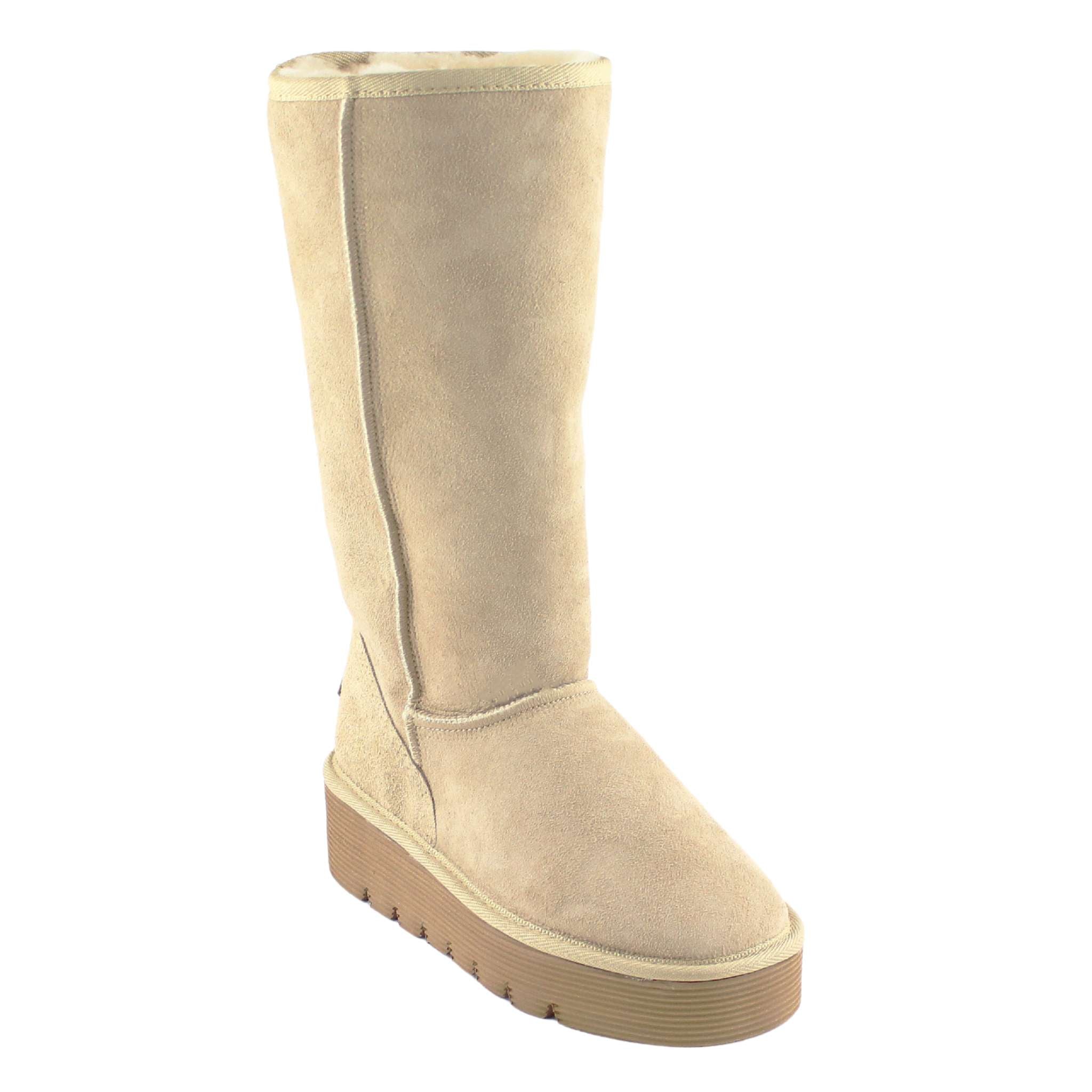 UGG Australia Platform Long Sand Front Twinface Sheepskin Australian Made UGG Boot