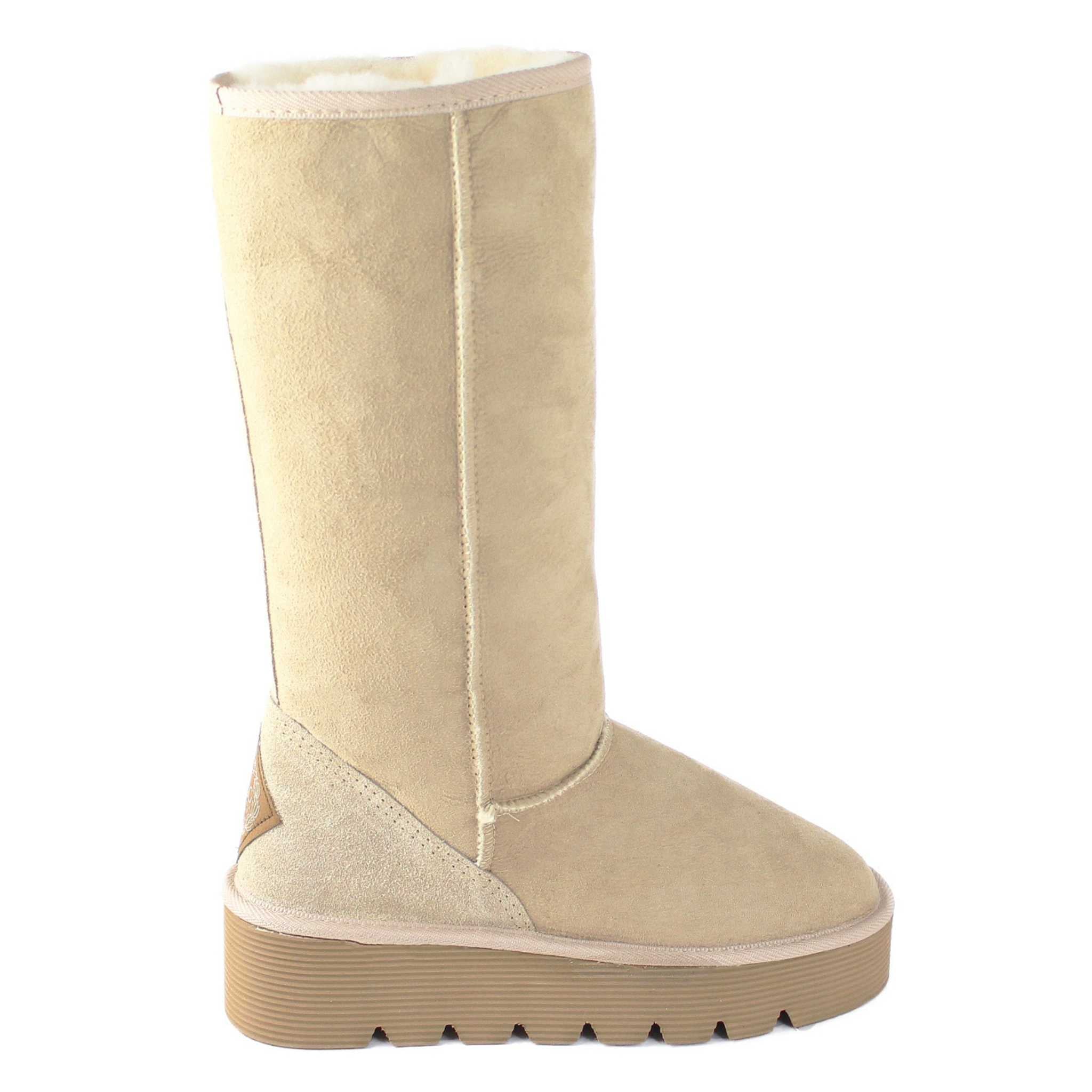 UGG Australia Platform Long Sand Side Twinface Sheepskin Australian Made UGG Boot