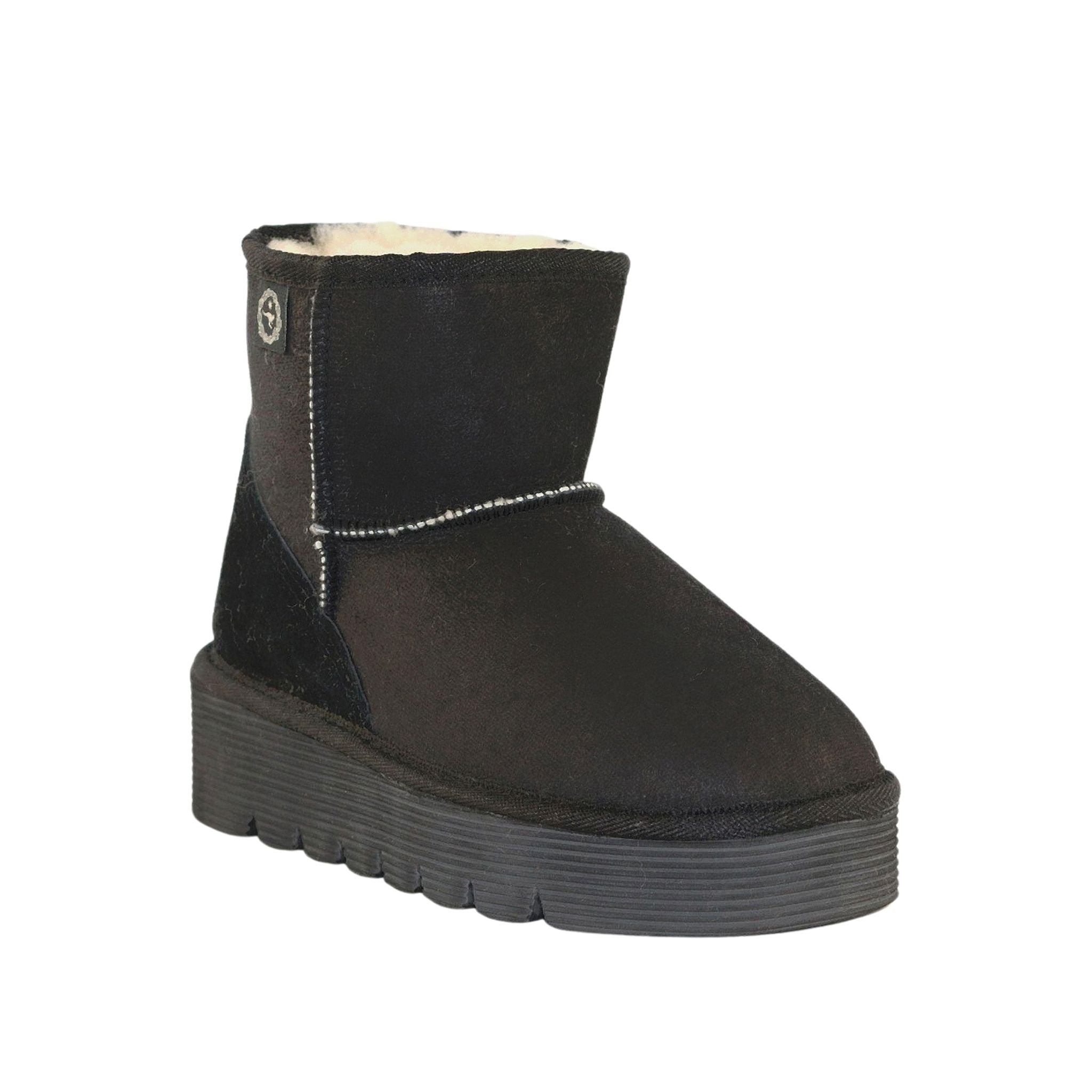 UGG Australia Platform Mini Black Front 120 Womens Australian Made Sheepskin UGG Boot