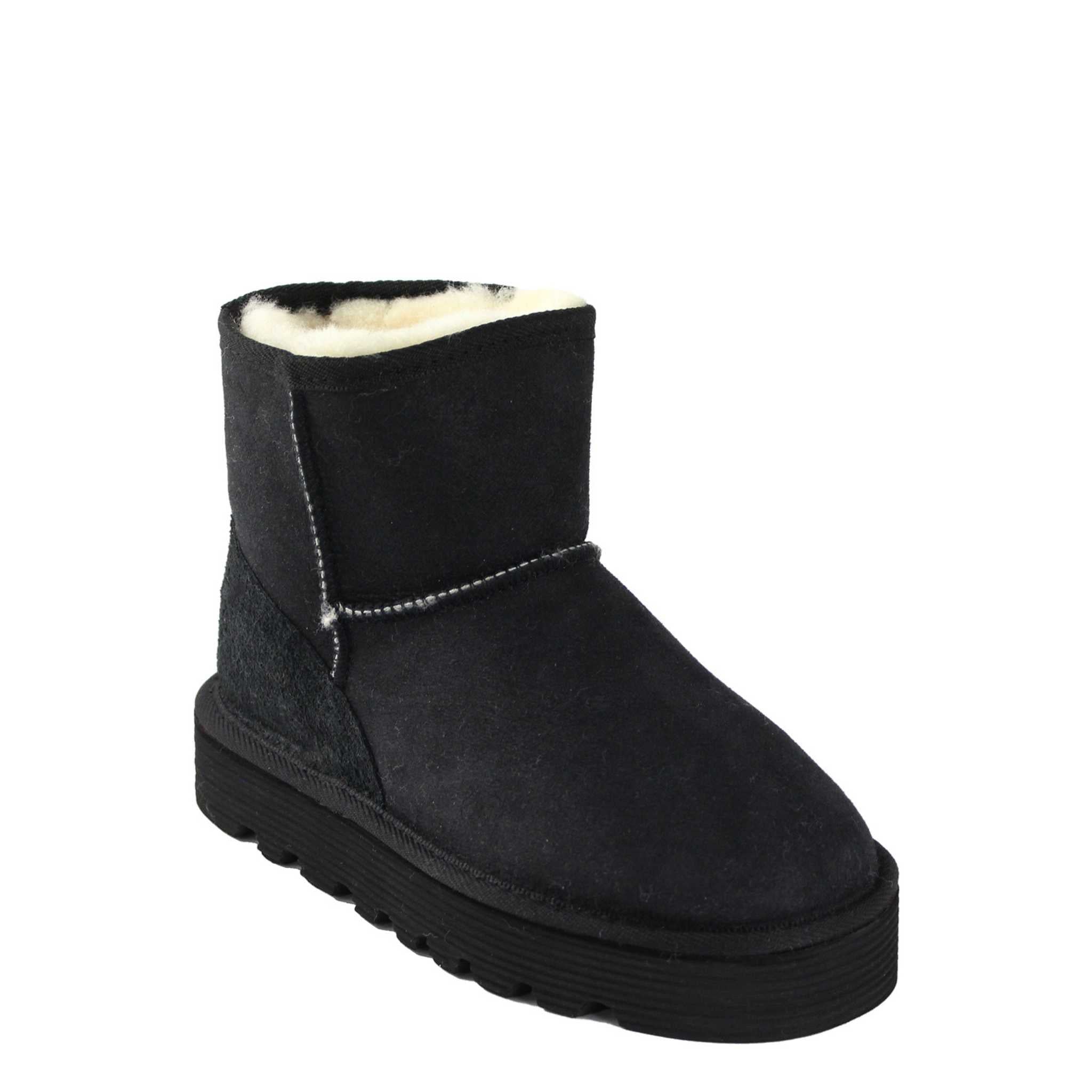 UGG Australia Platform Mini Black Front Twinface Sheepskin Australian Made UGG Boot