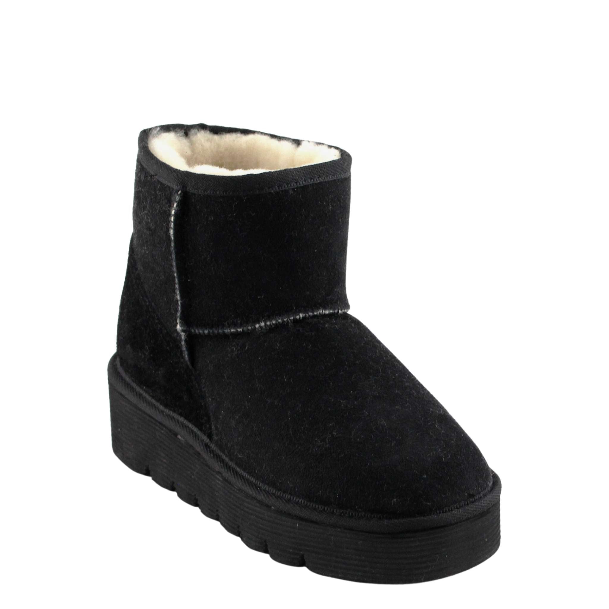 UGG Australia Platform Mini Black Front Twinface Sheepskin Australian Made UGG Boot