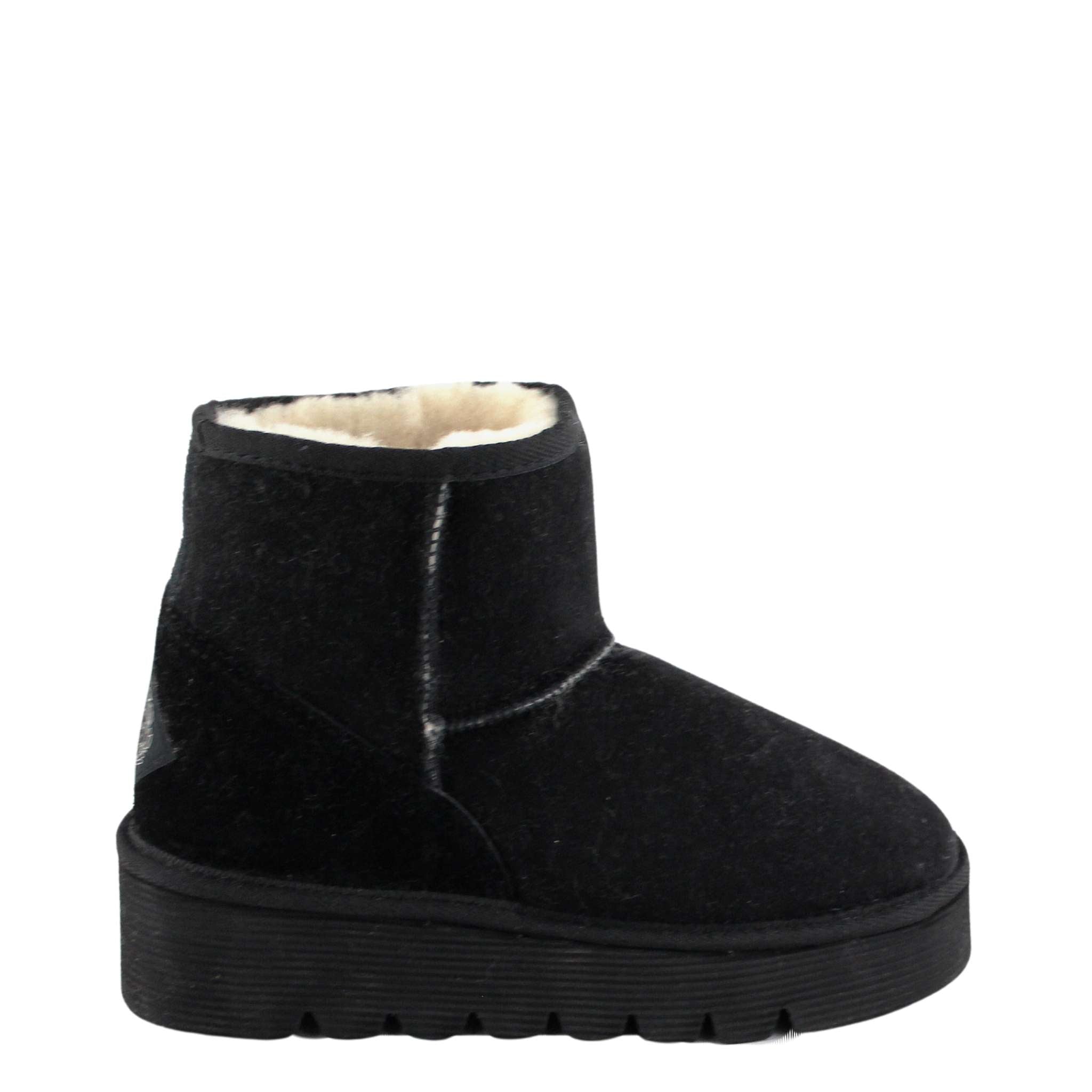 UGG Australia Platform Mini Black Side Twinface Sheepskin Australian Made UGG Boot