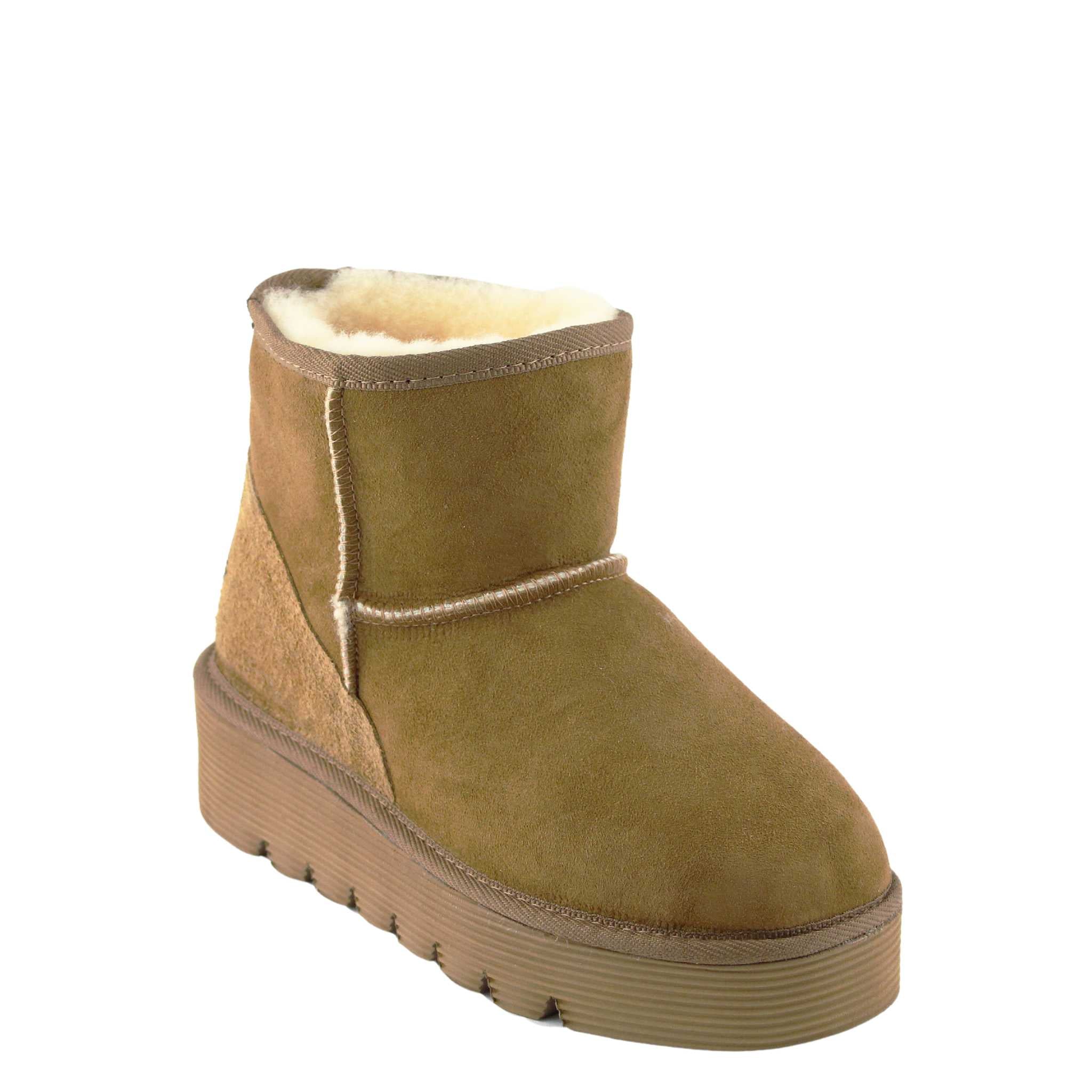 UGG Australia Platform Mini Chestnut Front Twinface Sheepskin Australian Made UGG Boot