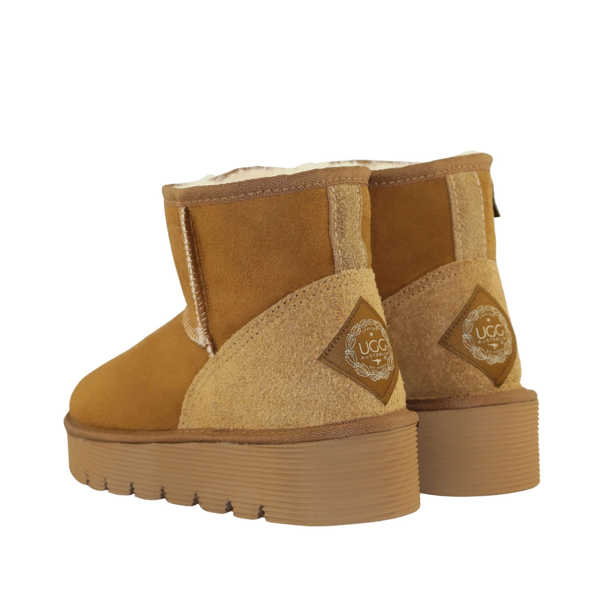 UGG Australia Platform Mini Chestnut Pairs Back Womens Australian Made Sheepskin UGG Boot