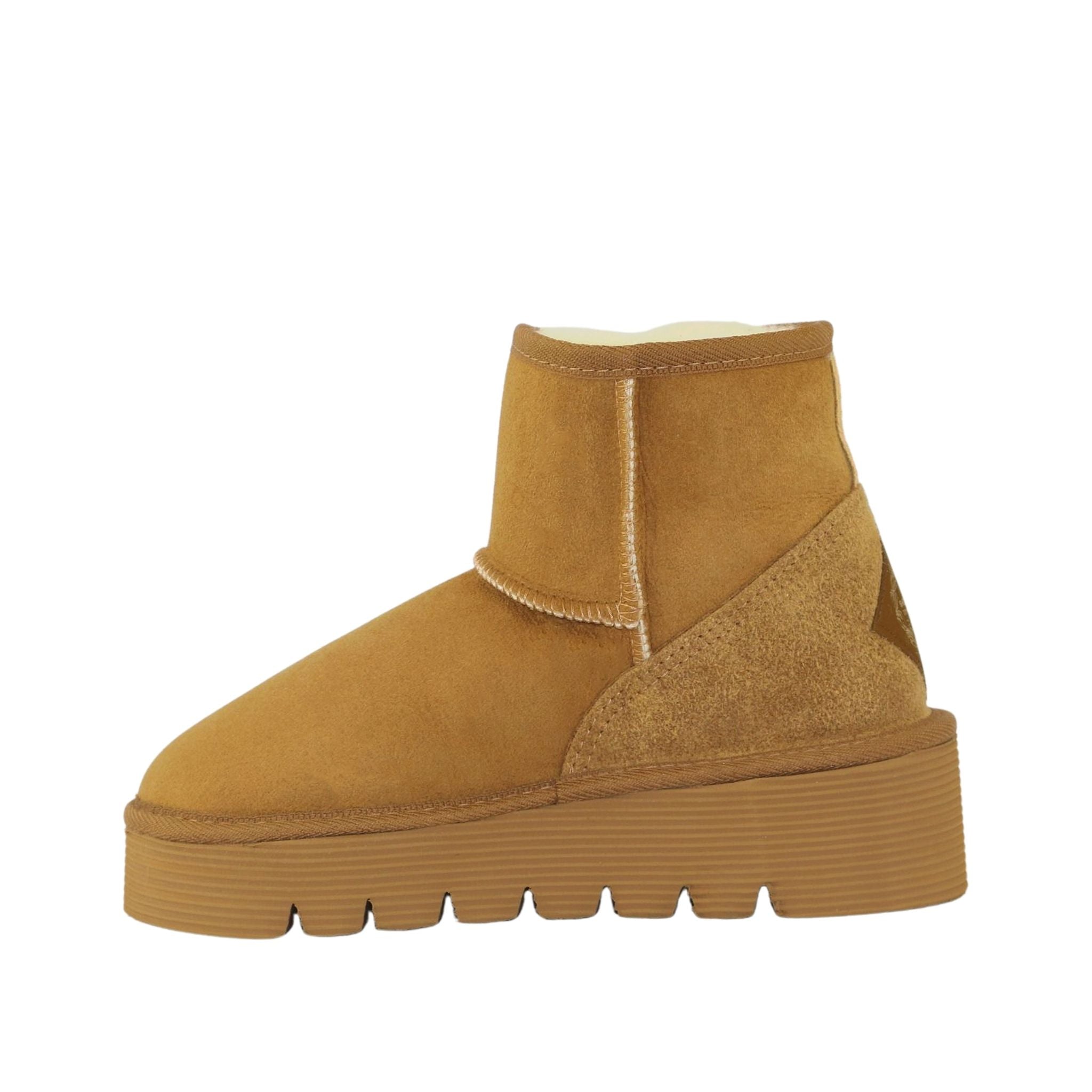UGG Australia Platform Mini Chestnut Side Inner Womens Australian Made Sheepskin UGG Boot