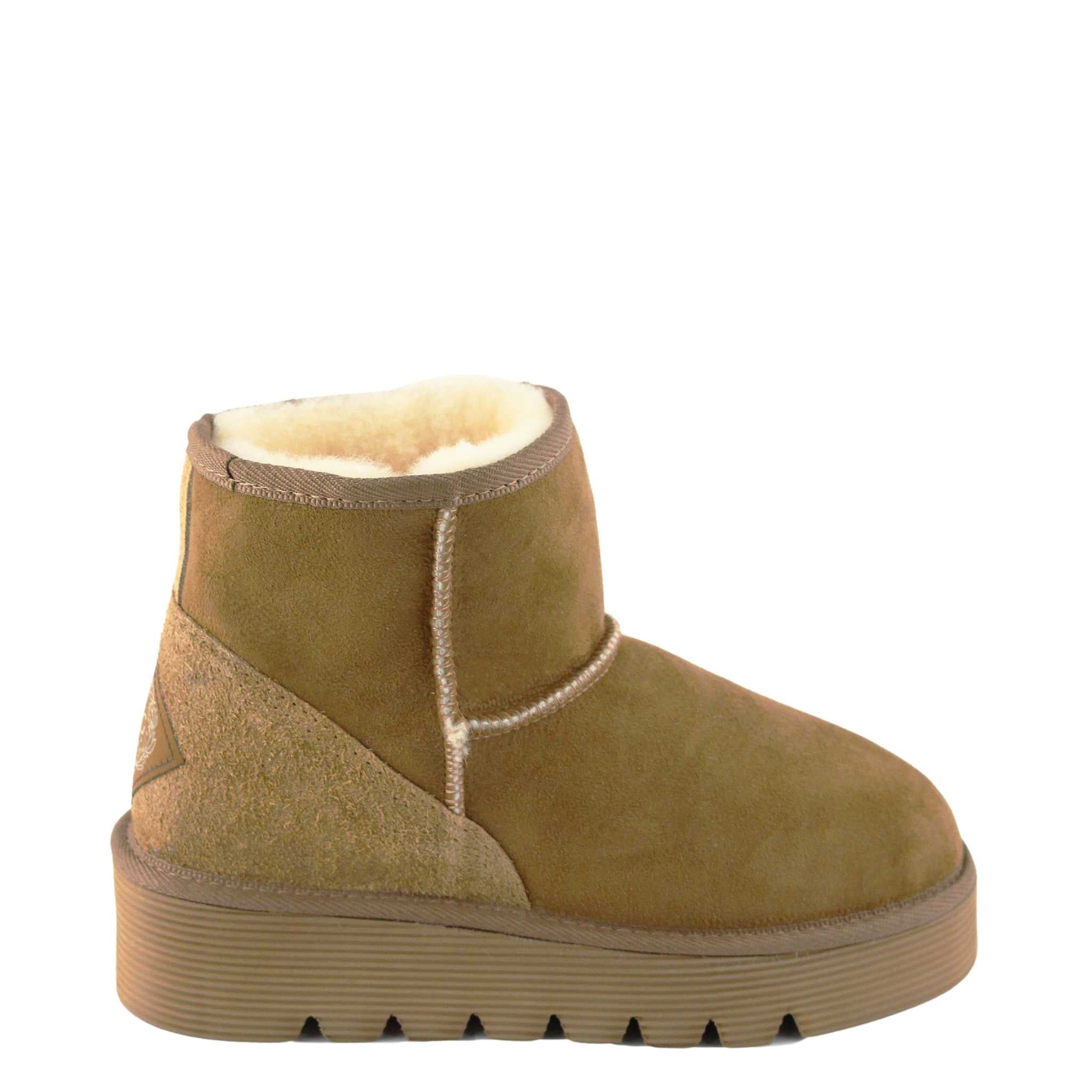 UGG Australia Platform Mini Chestnut Side Twinface Sheepskin Australian Made UGG Boot