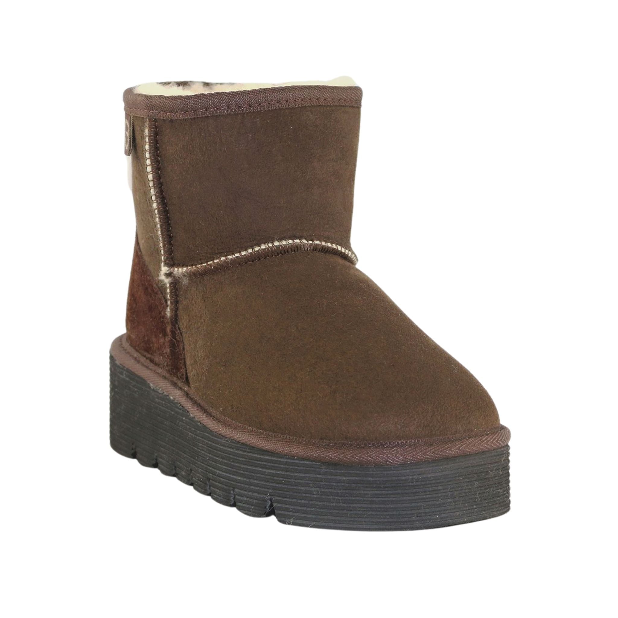 UGG Australia Platform Mini Chocolate Front 120 Womens Australian Made Sheepskin UGG Boot