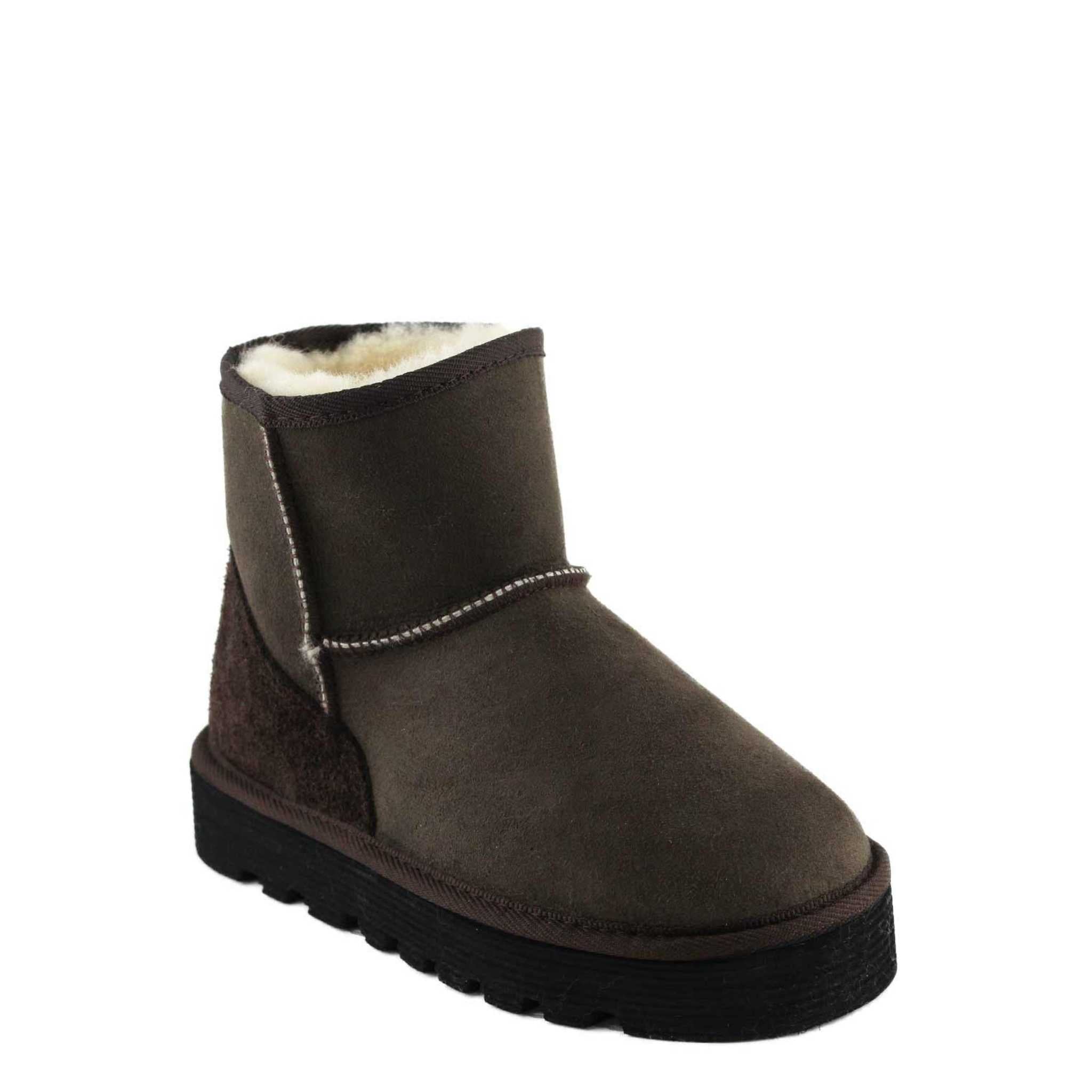 UGG Australia Platform Mini Chocolate Front Twinface Sheepskin Australian Made UGG Boot