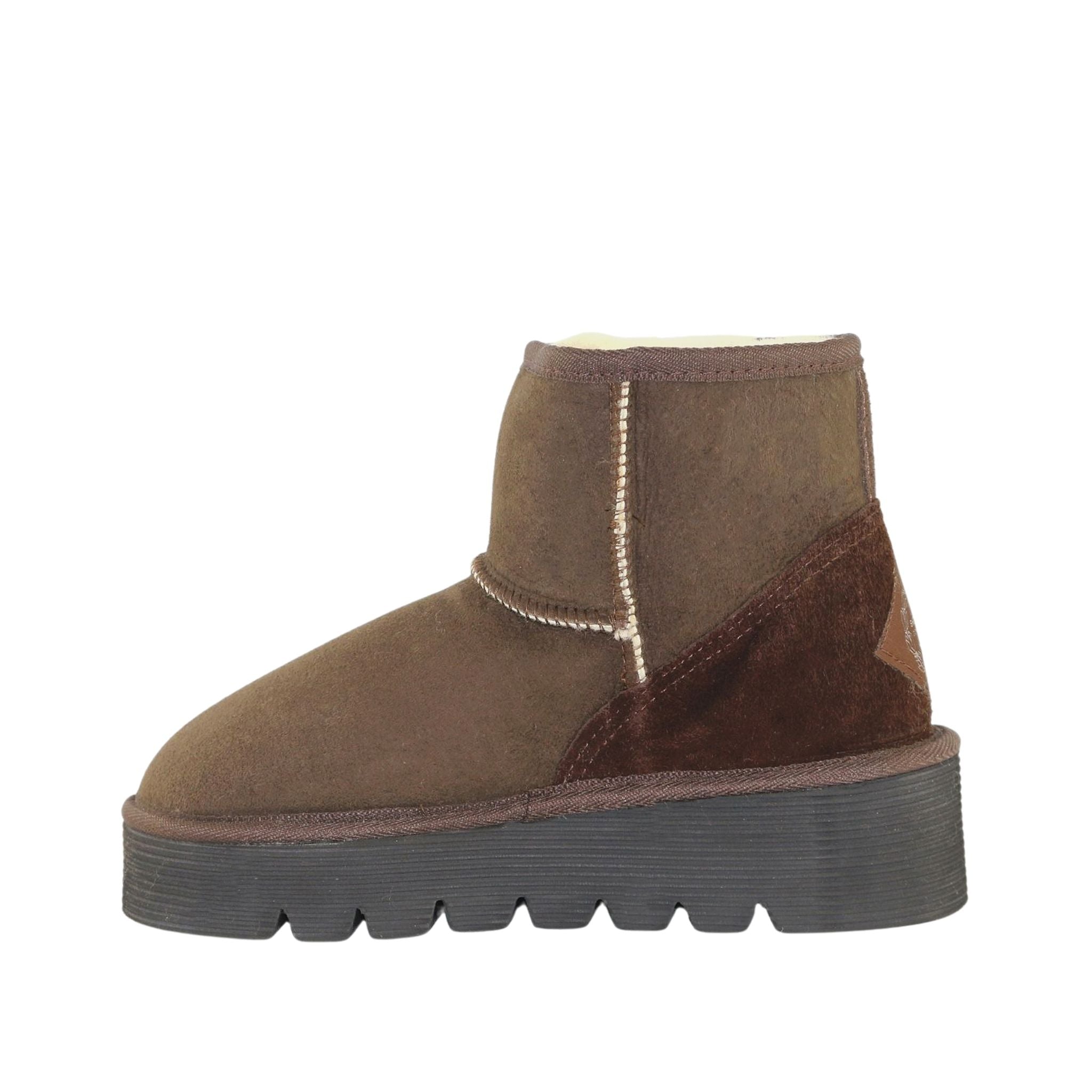 UGG Australia Platform Mini Chocolate Side Inner Womens Australian Made Sheepskin UGG Boot
