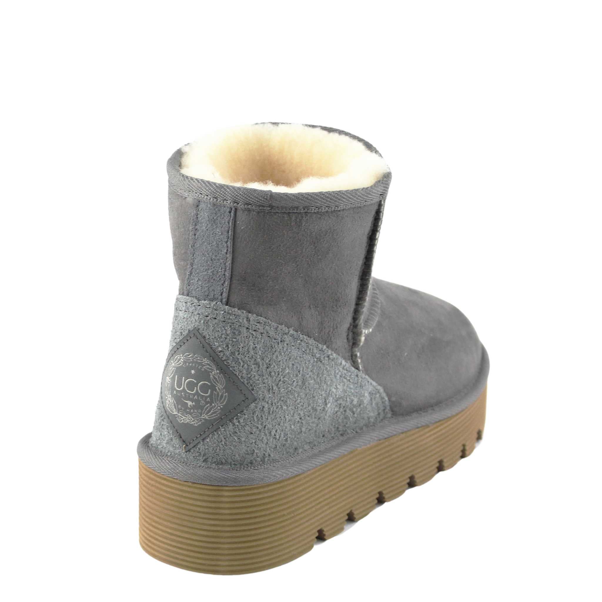 UGG Australia Platform Mini Grey Back Twinface Sheepskin Australian Made UGG Boot