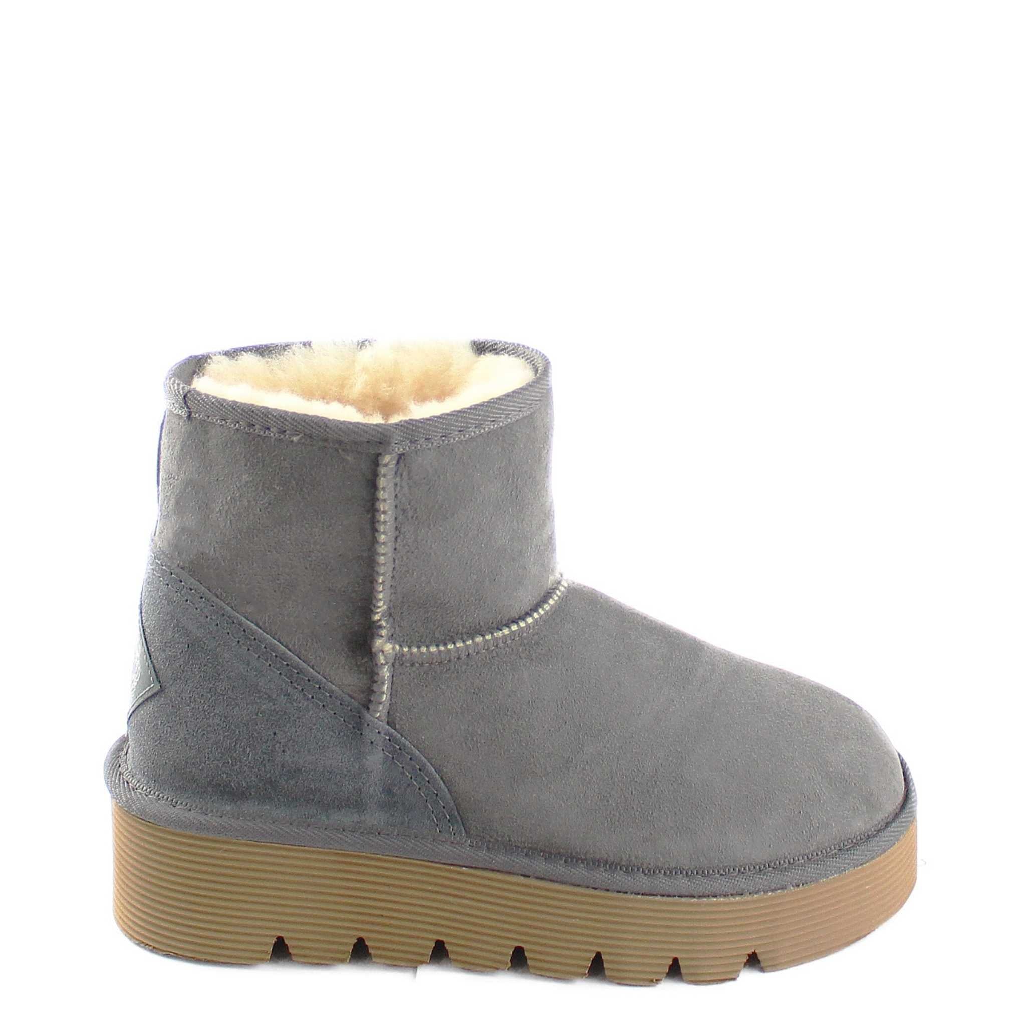 UGG Australia Platform Mini Grey Side Twinface Sheepskin Australian Made UGG Boot