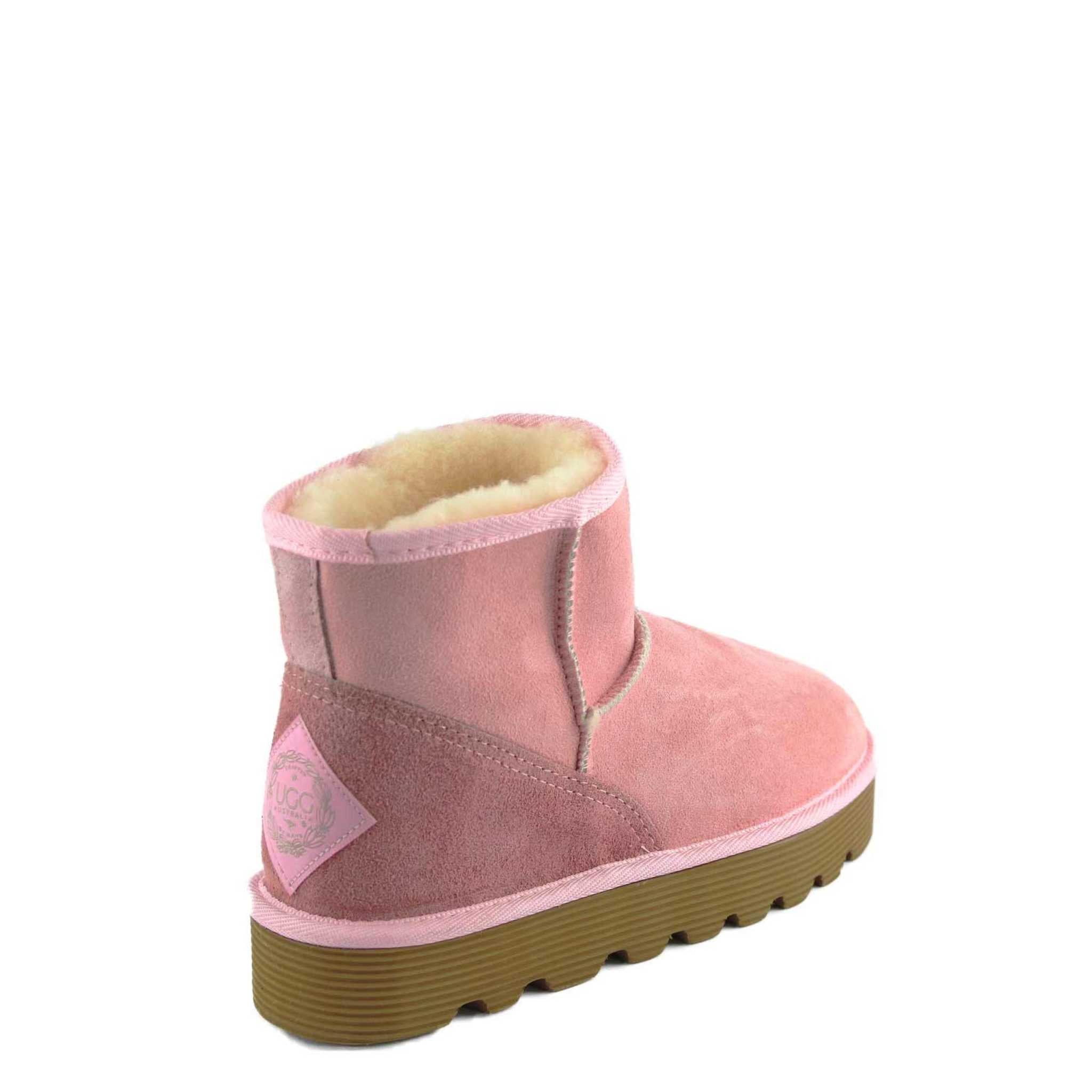 UGG Australia Platform Mini Pink Back Twinface Sheepskin Australian Made UGG Boot