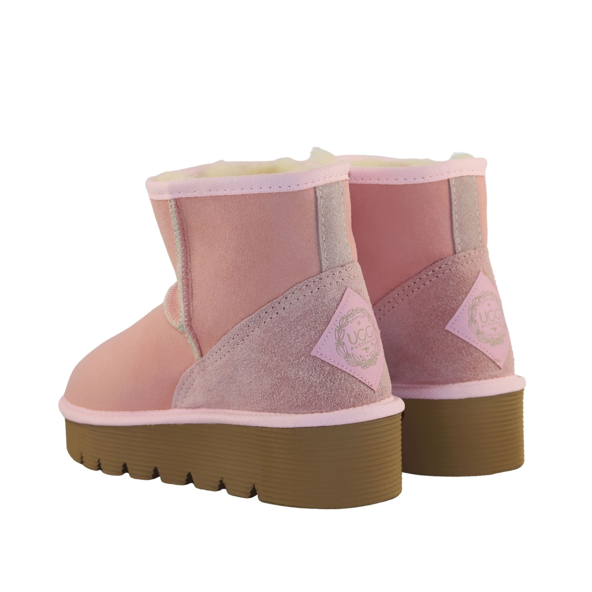 UGG Australia Platform Mini Pink Pairs Back Womens Australian Made Sheepskin UGG Boot