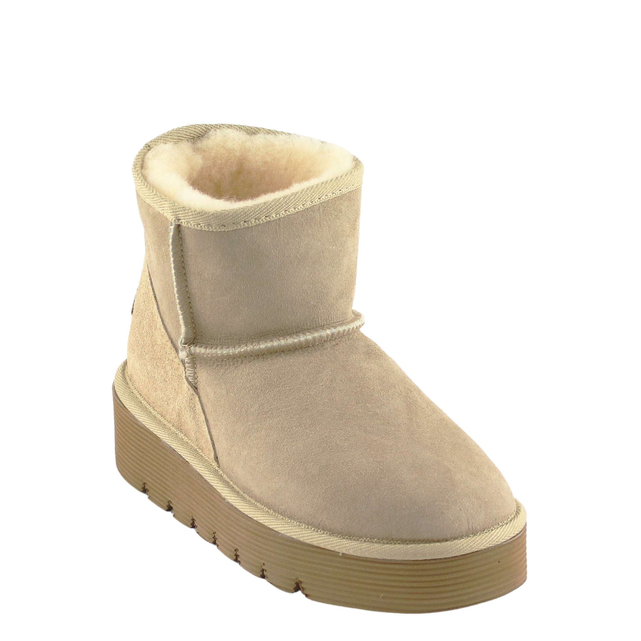 UGG Australia Platform Mini Sand Front Twinface Sheepskin Australian Made UGG Boot