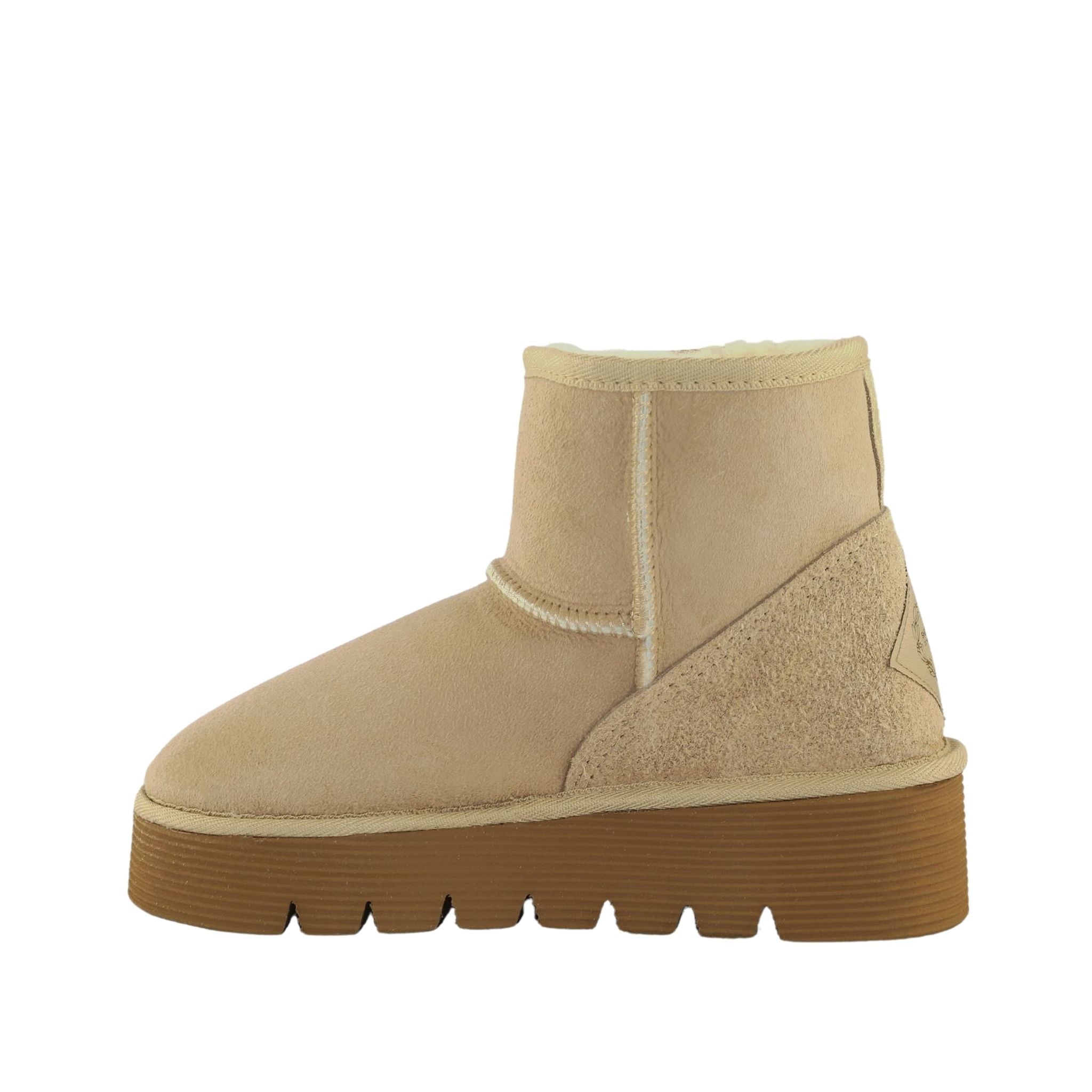 UGG Australia Platform Mini Sand Side Womens Australian Made Sheepskin UGG Boot