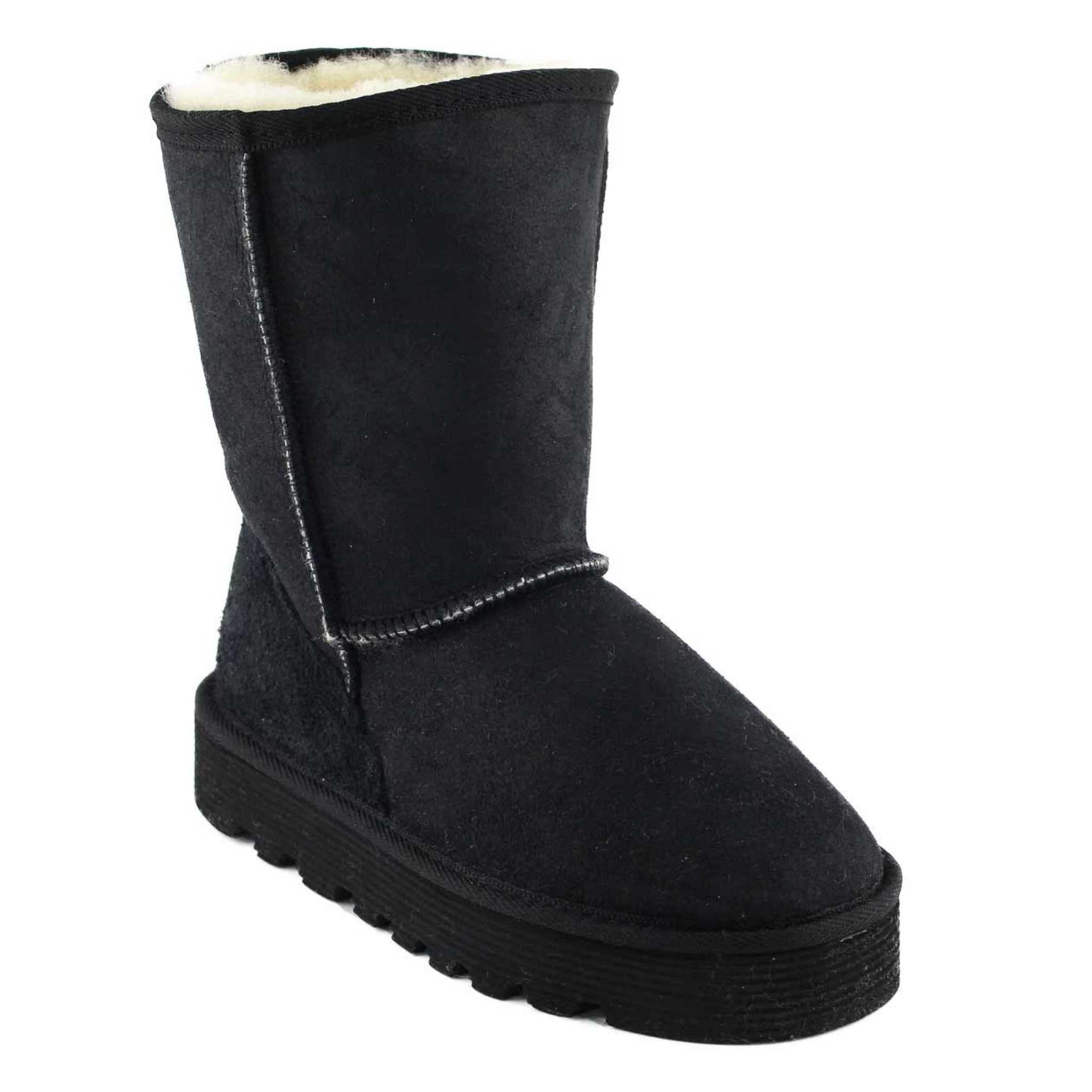 UGG Australia Platform Short Black Front Twinface Sheepskin Australian Made UGG Boot