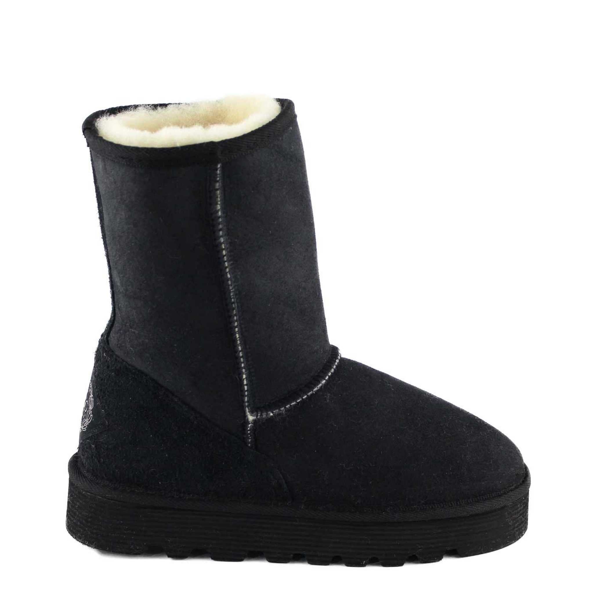 UGG Australia Platform Short Black Side Twinface Sheepskin Australian Made UGG Boot