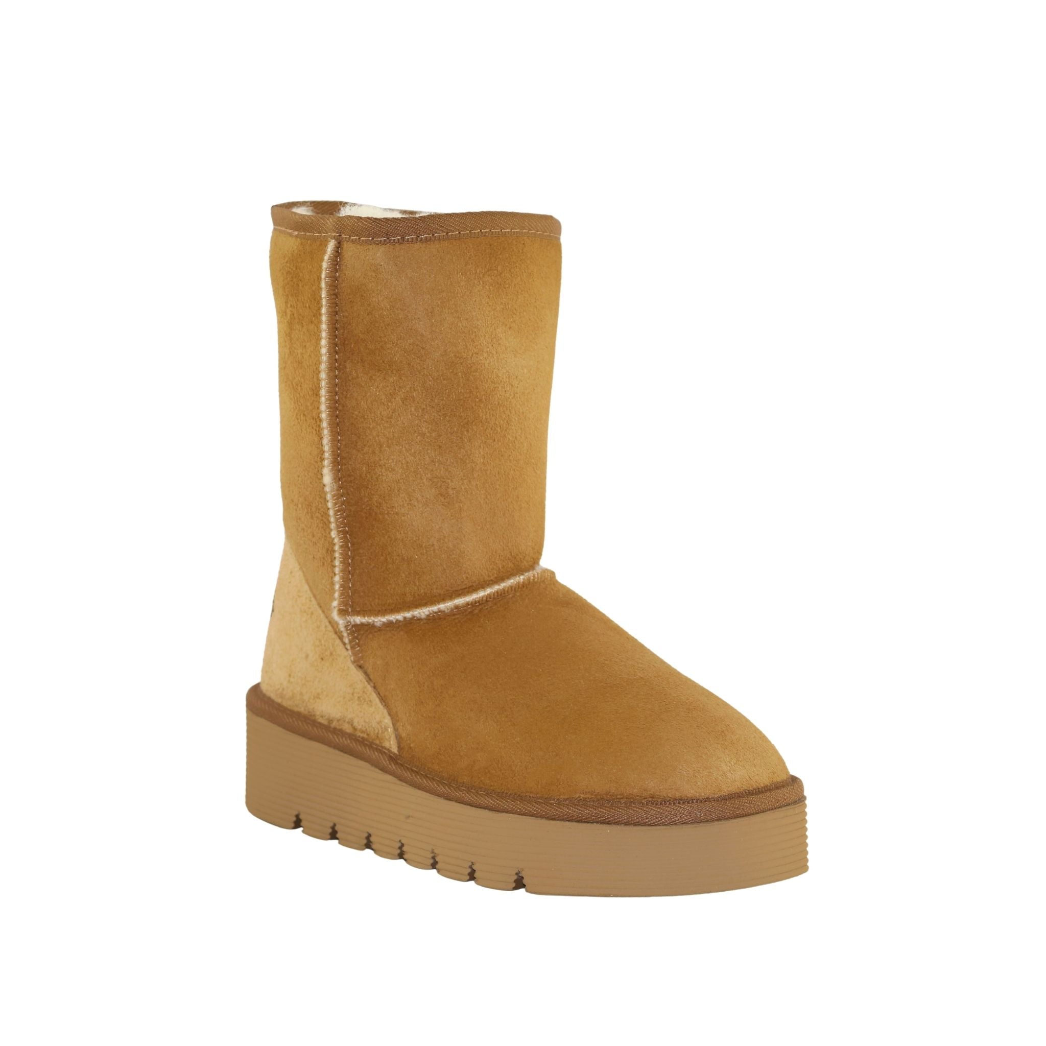 UGG Australia Platform Short Chestnut Front 120 Womens Australian Made Sheepskin UGG Boot