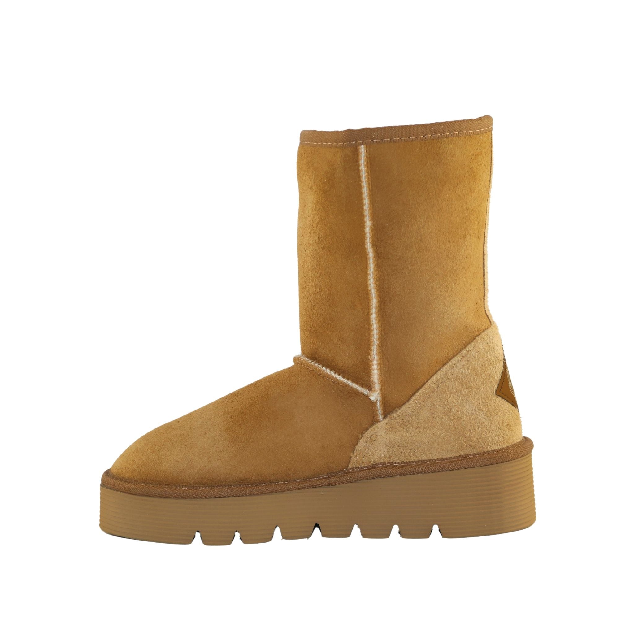 UGG Australia Platform Short Chestnut Side Inner Womens Australian Made Sheepskin UGG Boot
