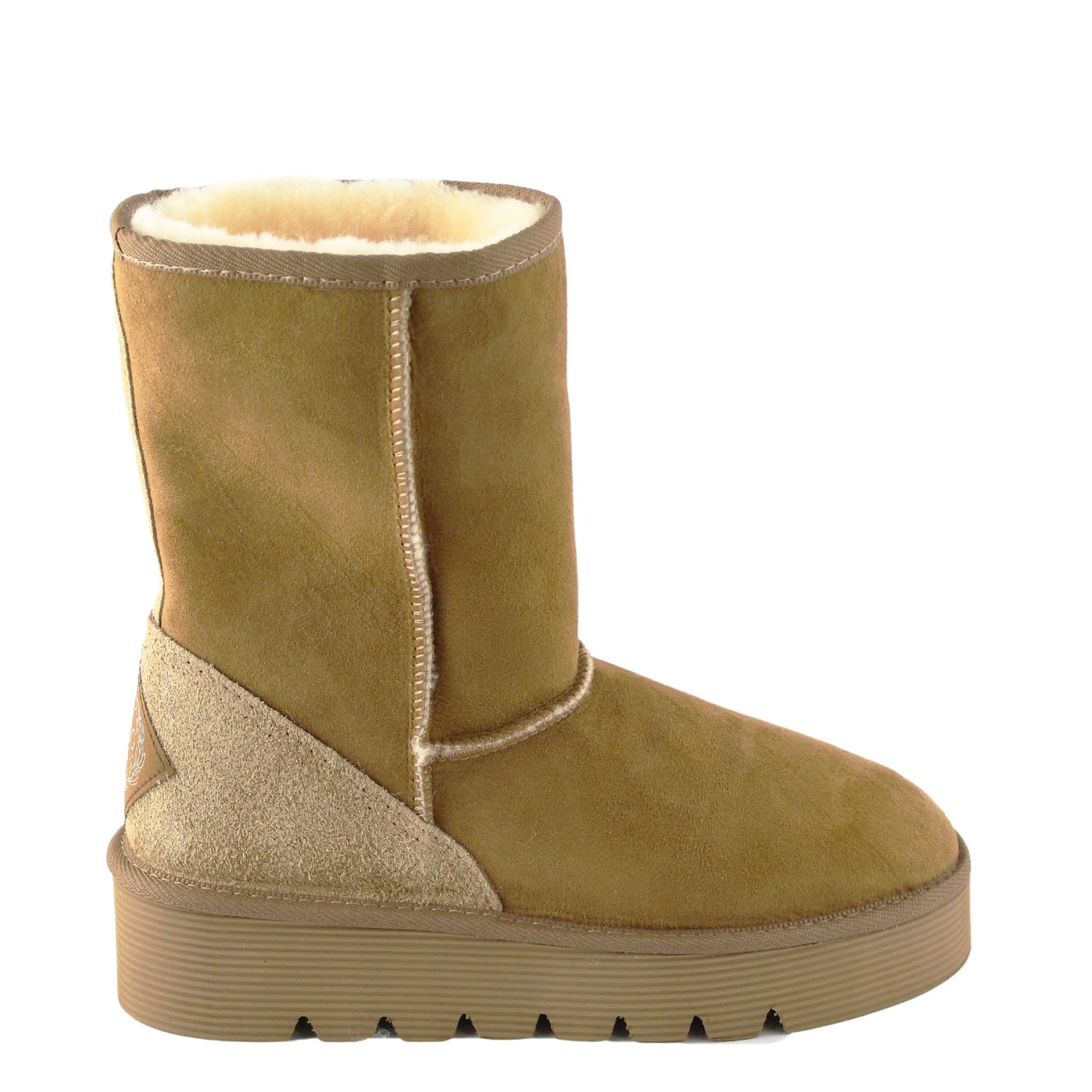 UGG Australia Platform Short Chestnut Side Twinface Sheepskin Australian Made UGG Boot