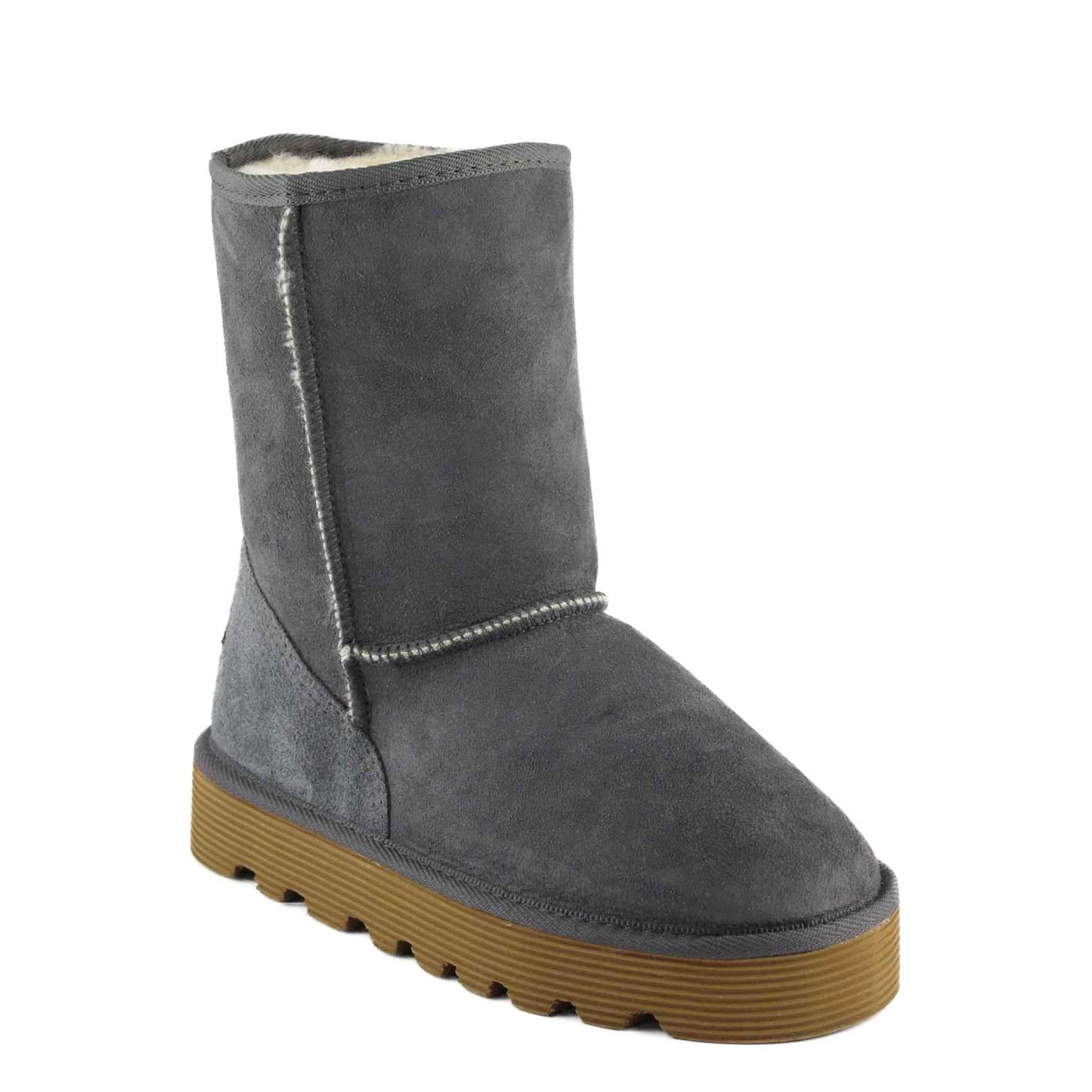 UGG Australia Platform Short Grey Front Twinface Sheepskin Australian Made UGG Boot