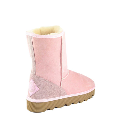 UGG Australia Platform Short Pink Back Twinface Sheepskin Australian Made UGG Boot
