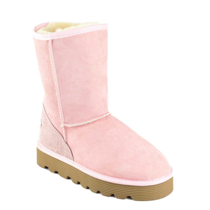 UGG Australia Platform Short Pink Front Twinface Sheepskin Australian Made UGG Boot
