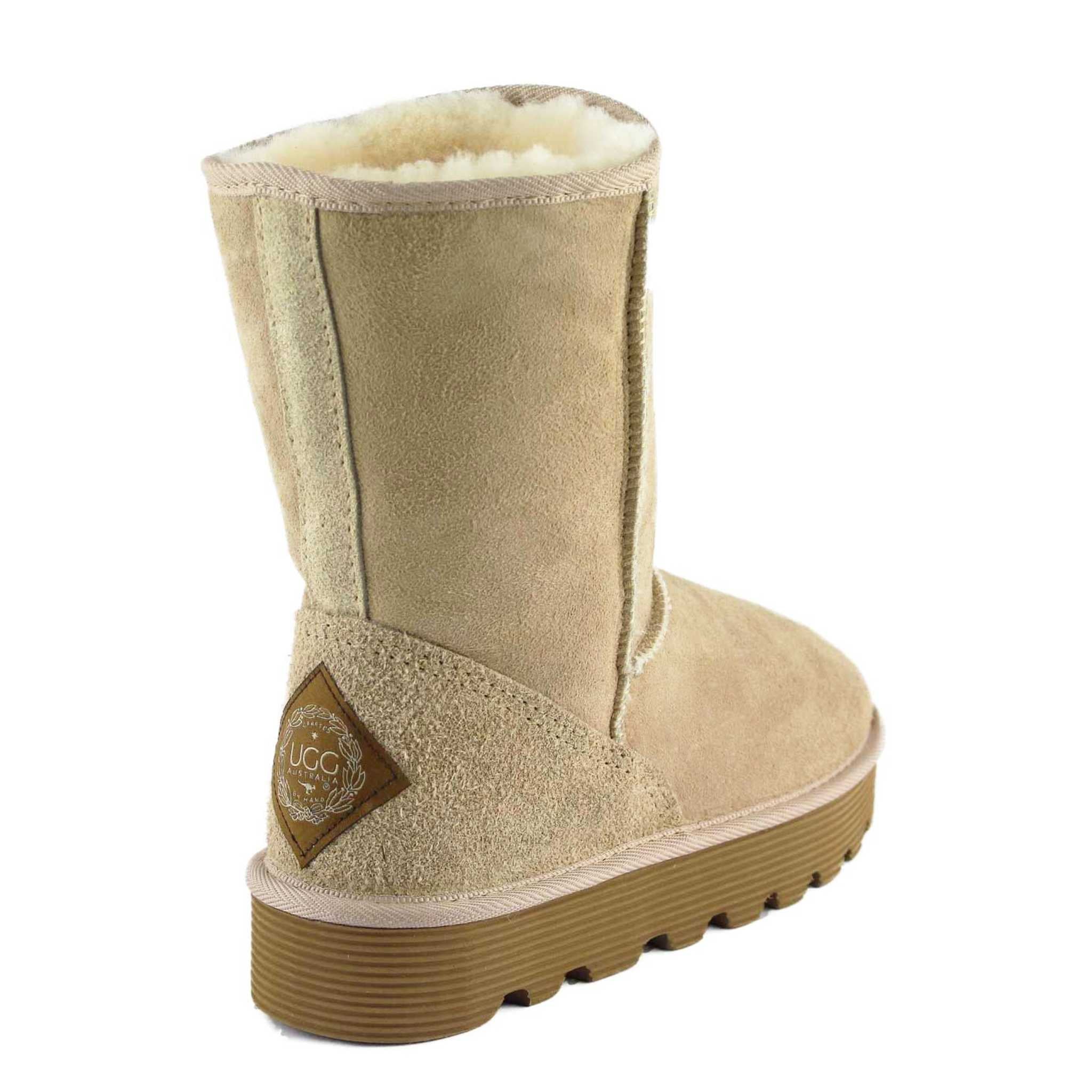 UGG Australia Platform Short Sand Back Twinface Sheepskin Australian Made UGG Boot